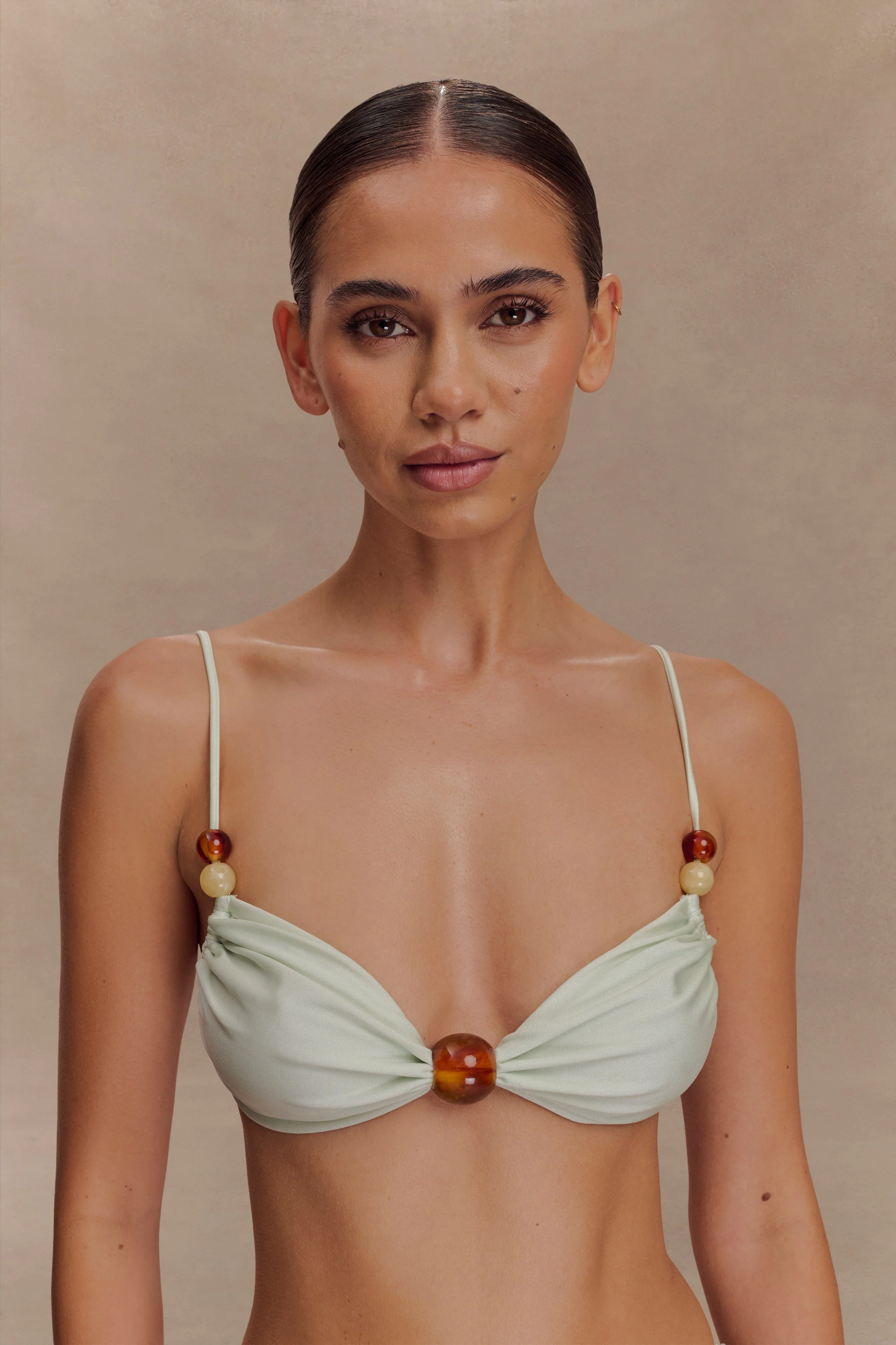Memphis Beaded Bikini Top - Mint