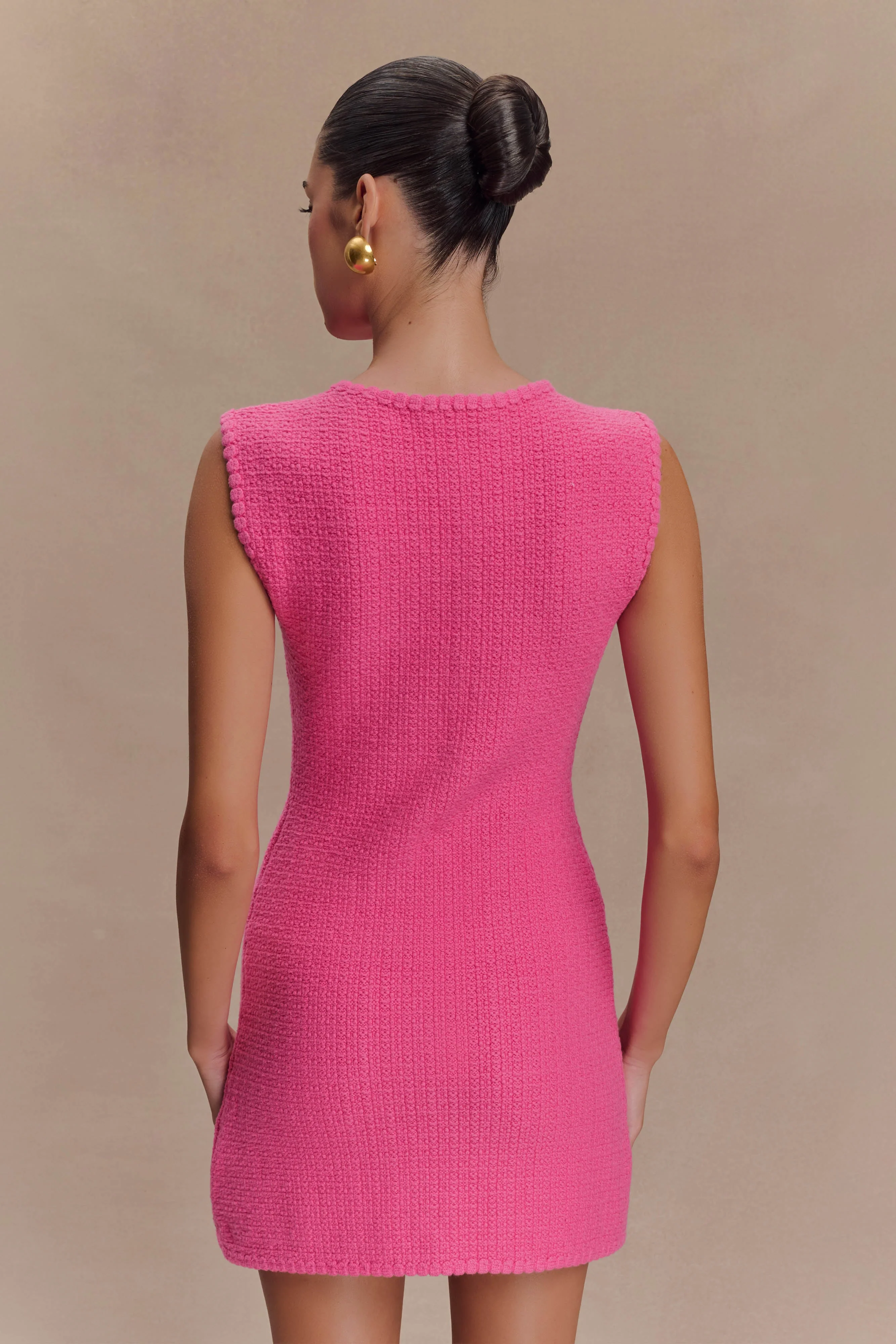 Mia Knit Mini Dress - Pink