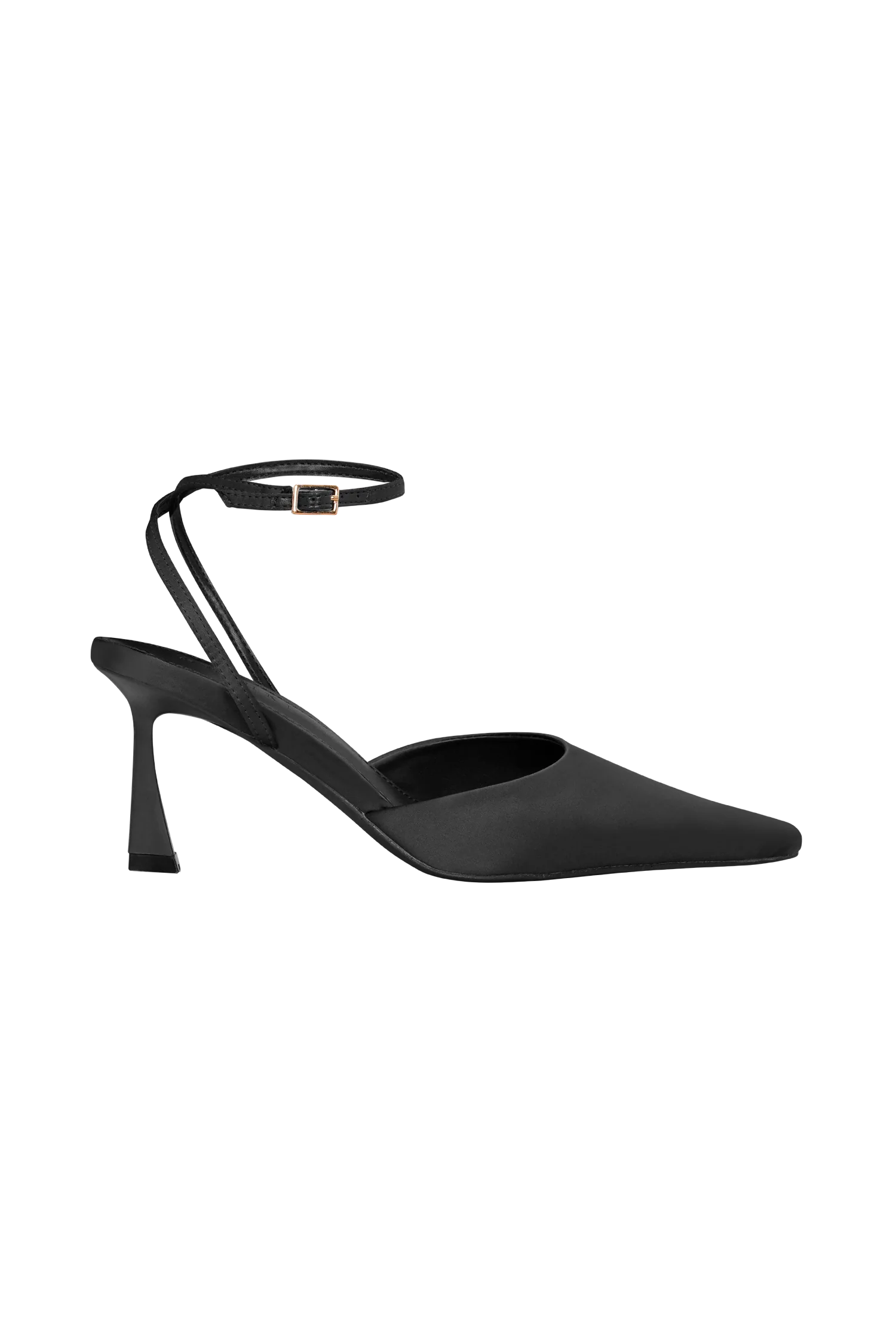 Marley Satin Pointed Heel - Black