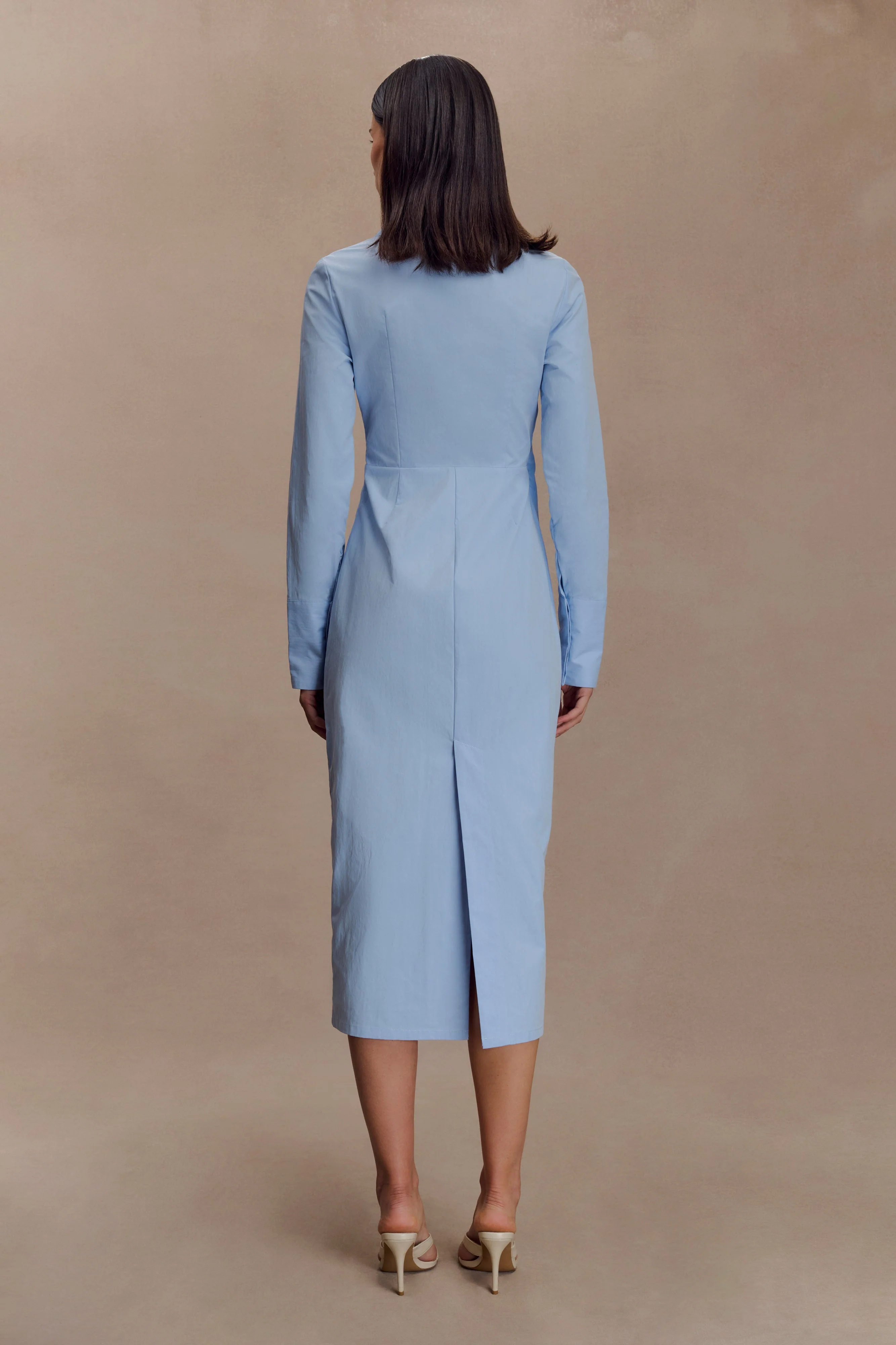 Mikaila Asymmetric Shirt Dress - Blue