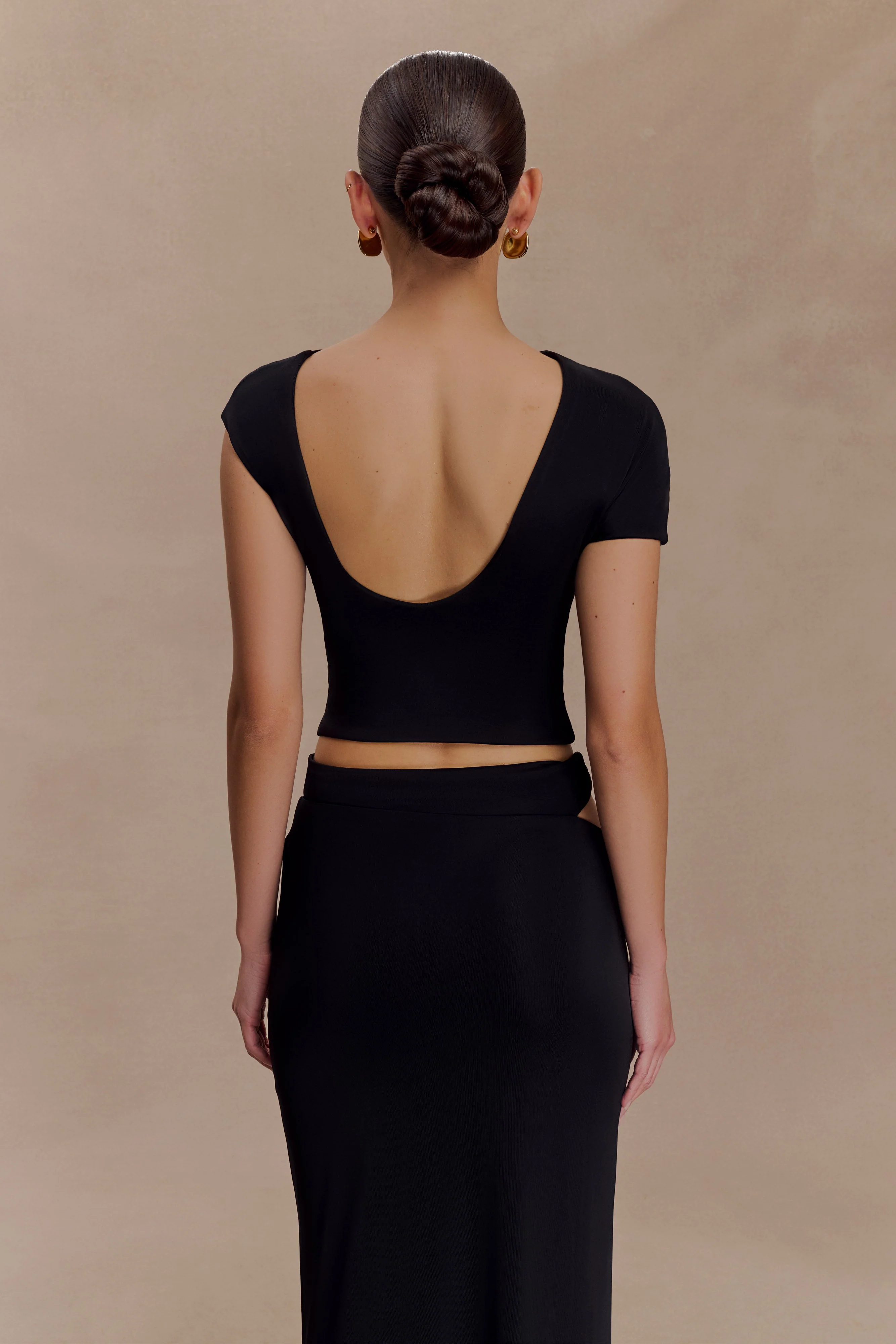 Haven Slinky Twist Top - Black