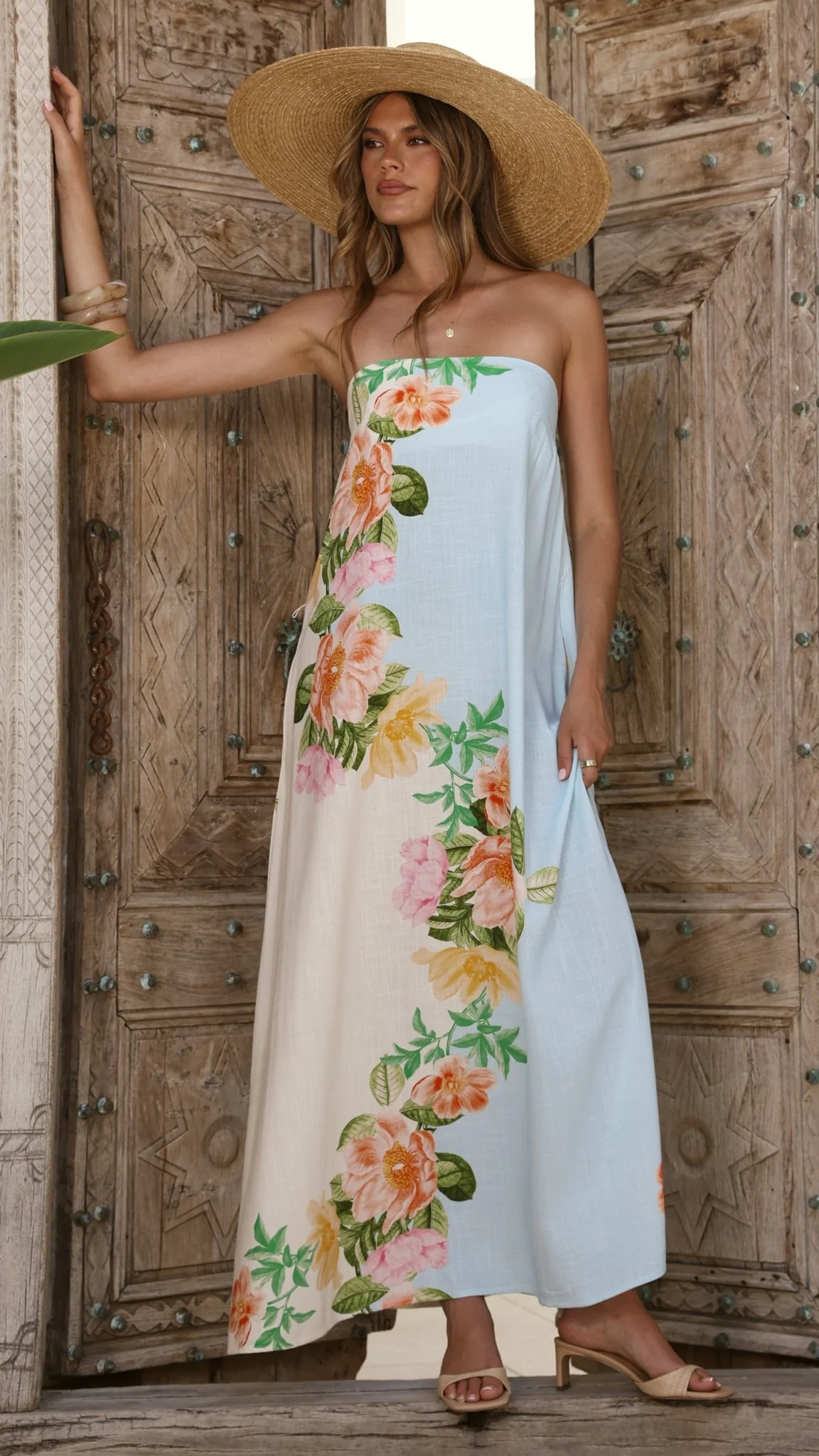 Ellea Maxi Dress - Botanical Bliss Blue