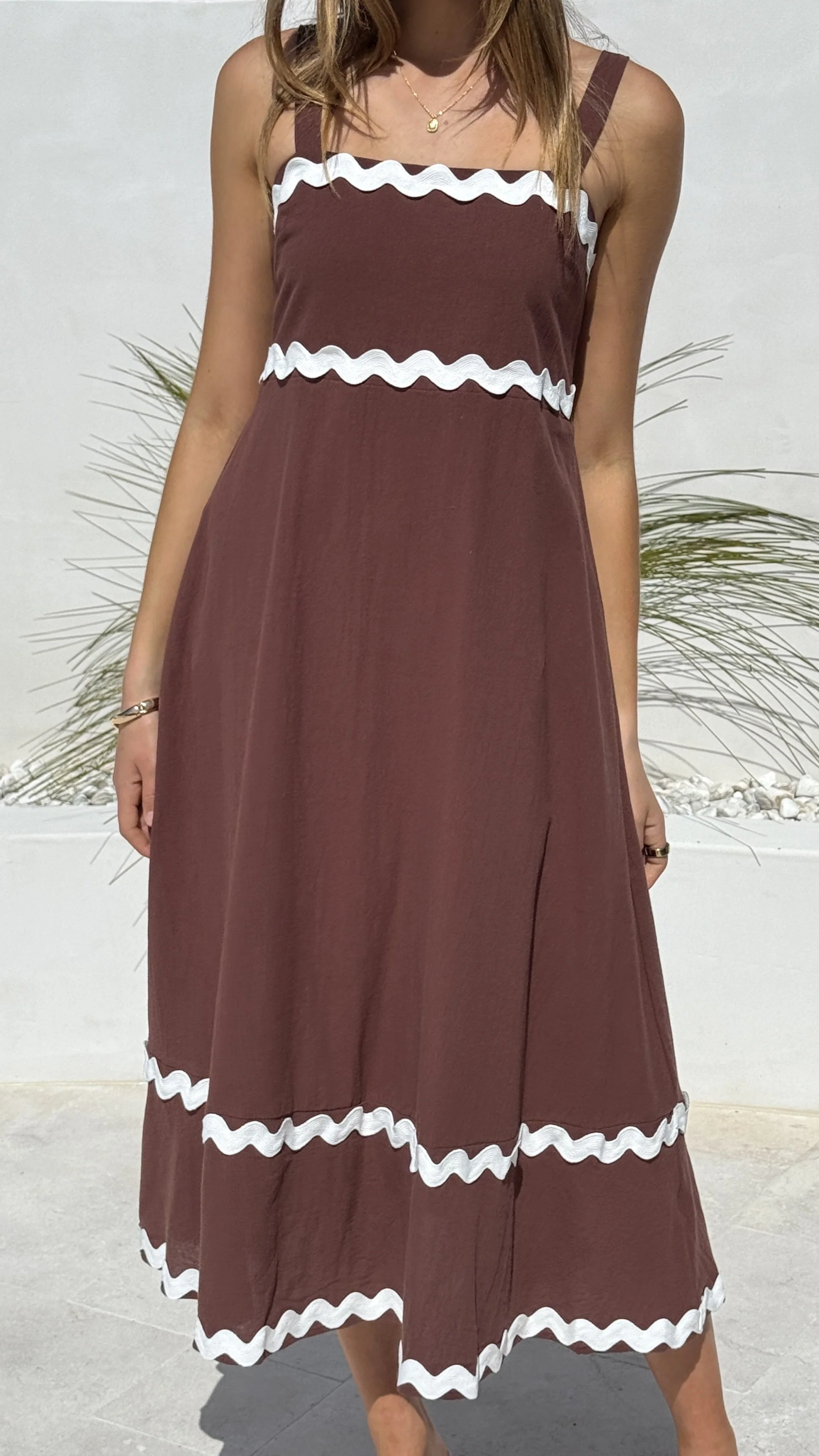 Ali Midi Dress - Chocolate