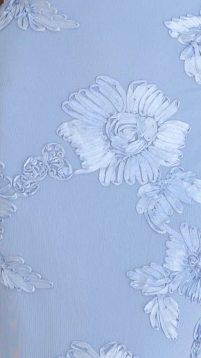 Nikova Maxi Dress - Blue Embroidery