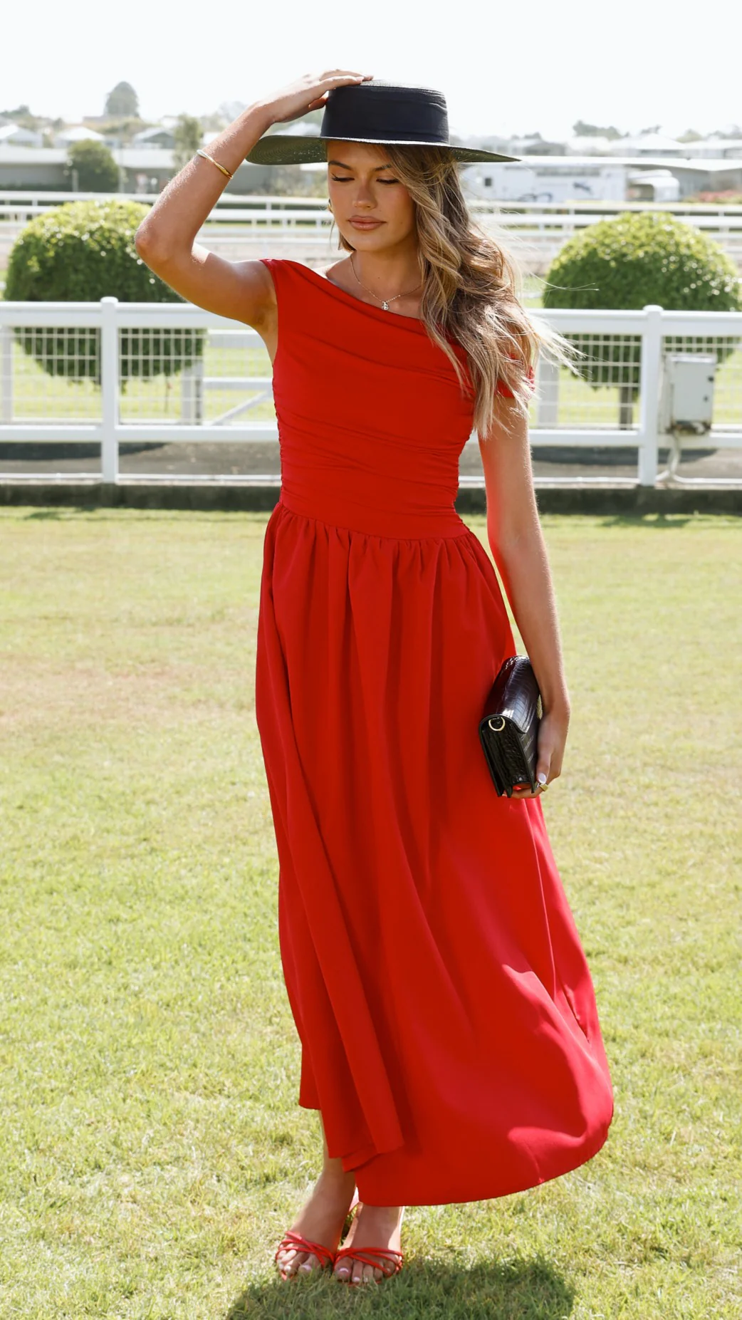 Immy Midi Dress - Red