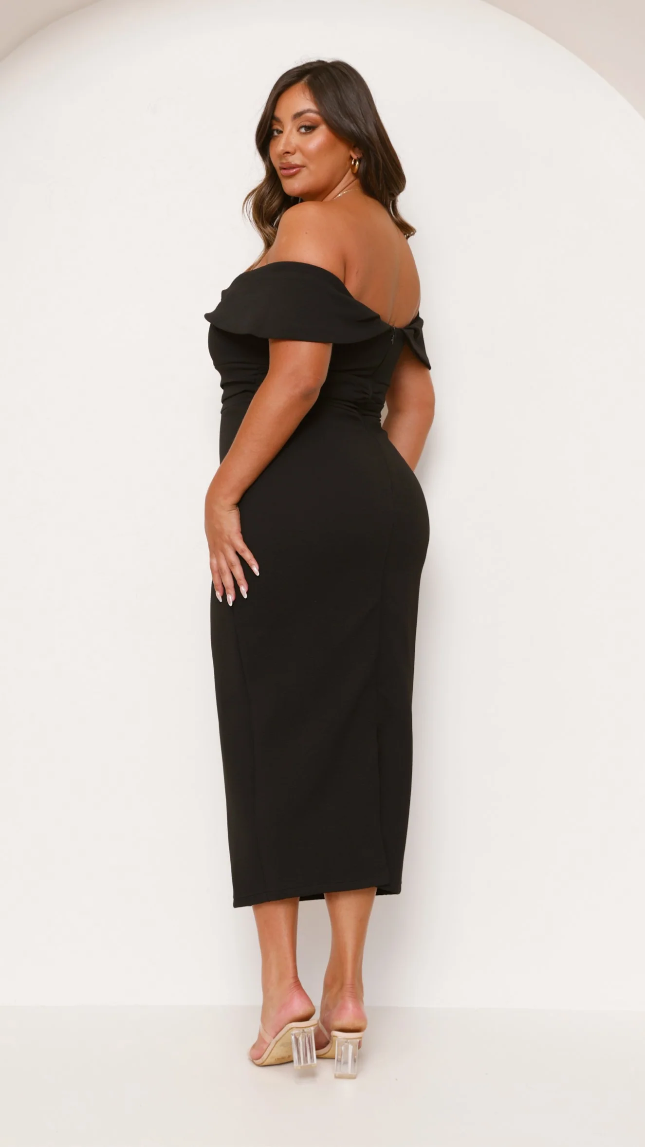 Holly Midi Dress - Black