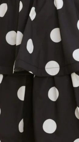 Matilda Mini Dress - Black/White Polka