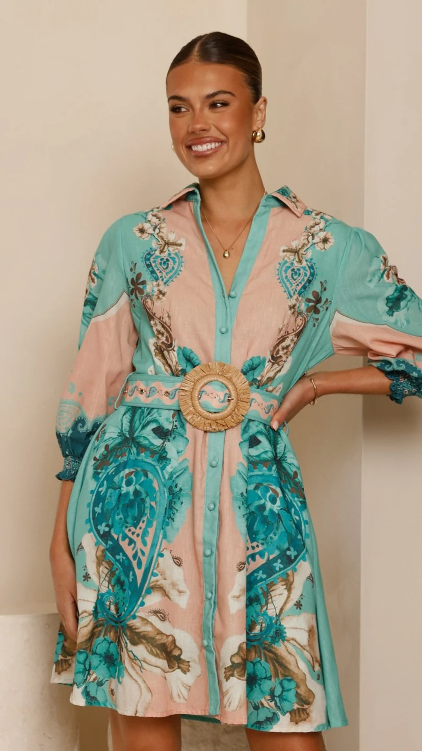 Macy Mini Dress - Willow Print