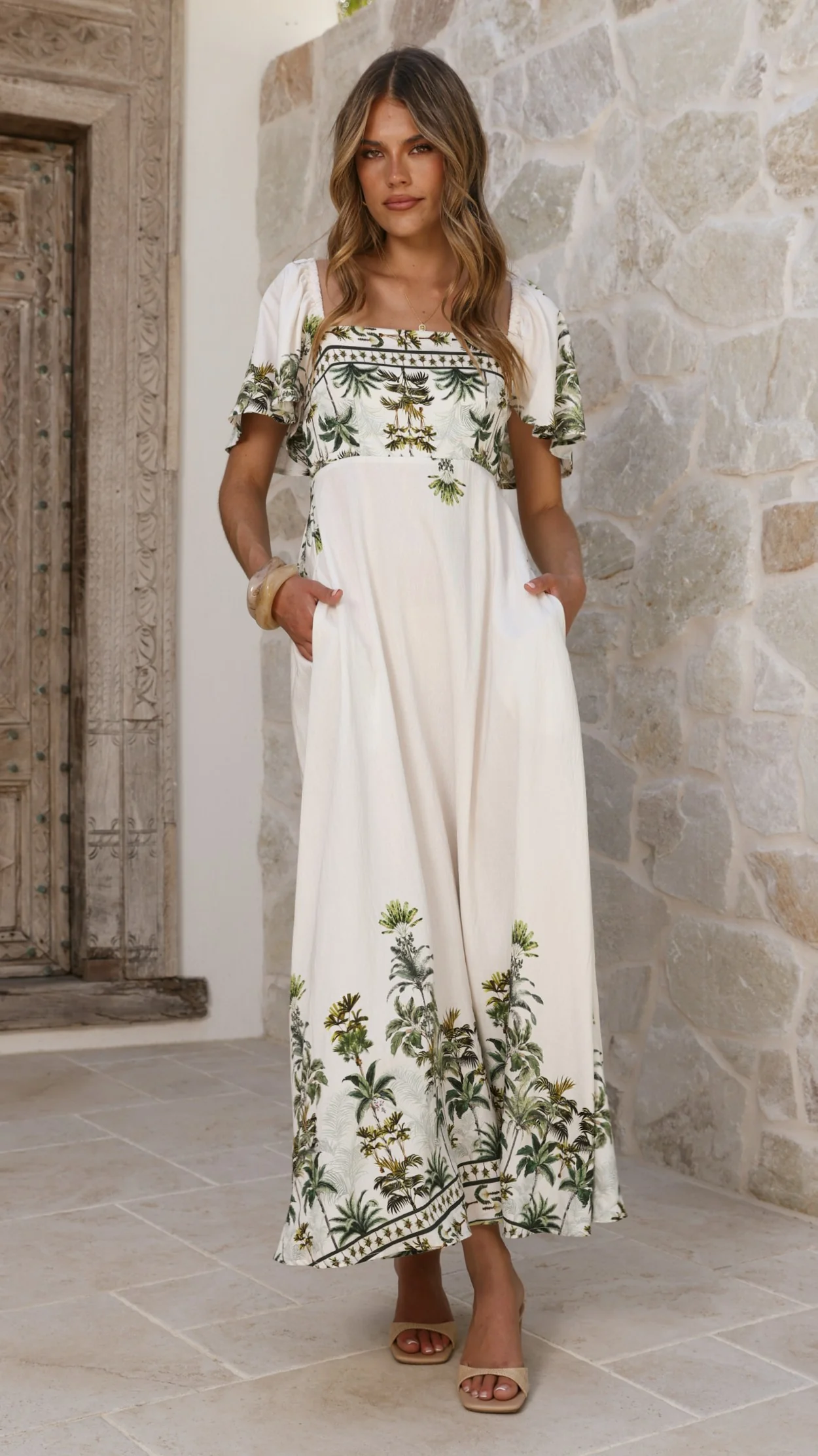 Tamar Maxi Dress - Palm Garden