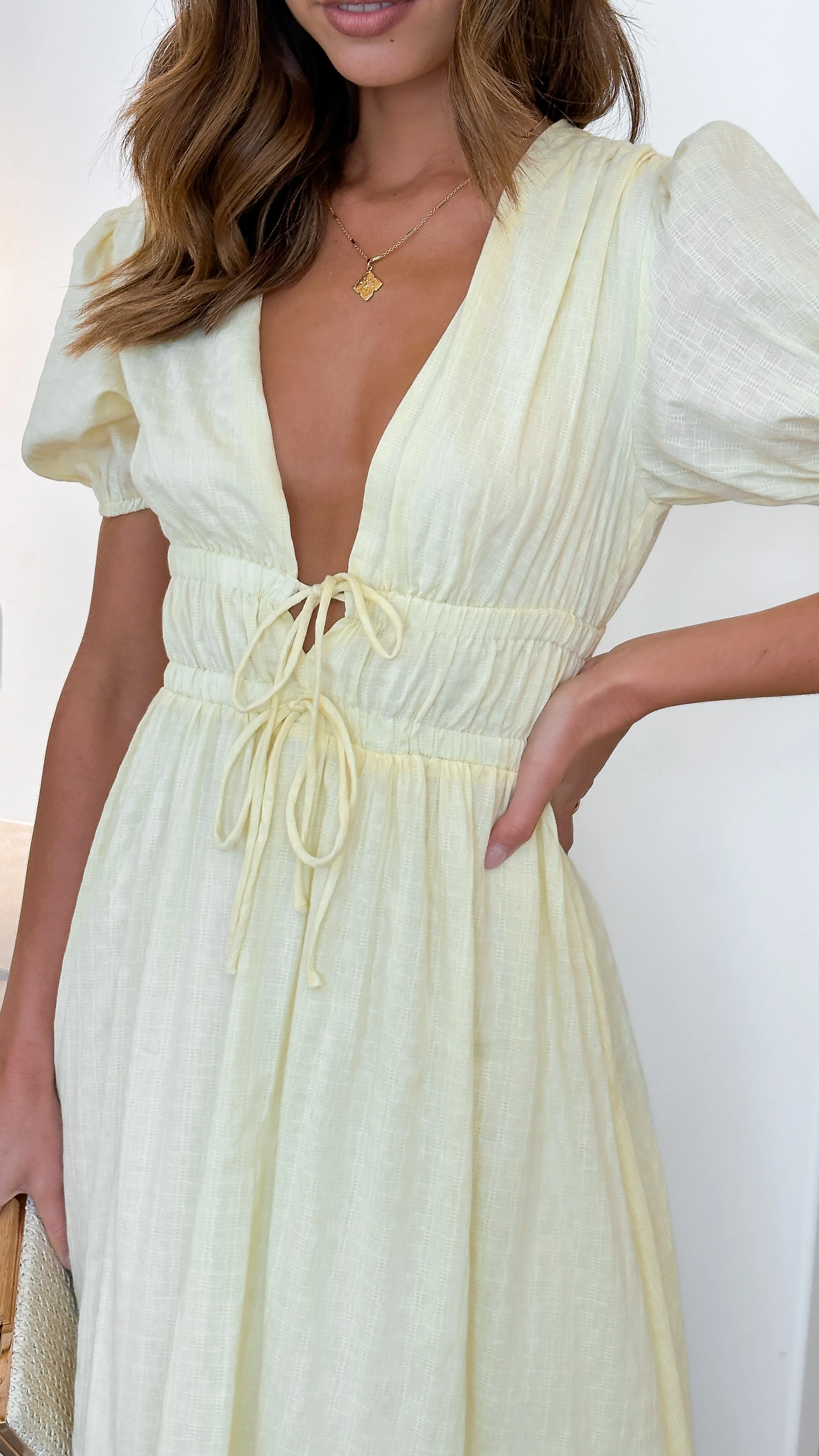 Ena Midi Dress - Yellow