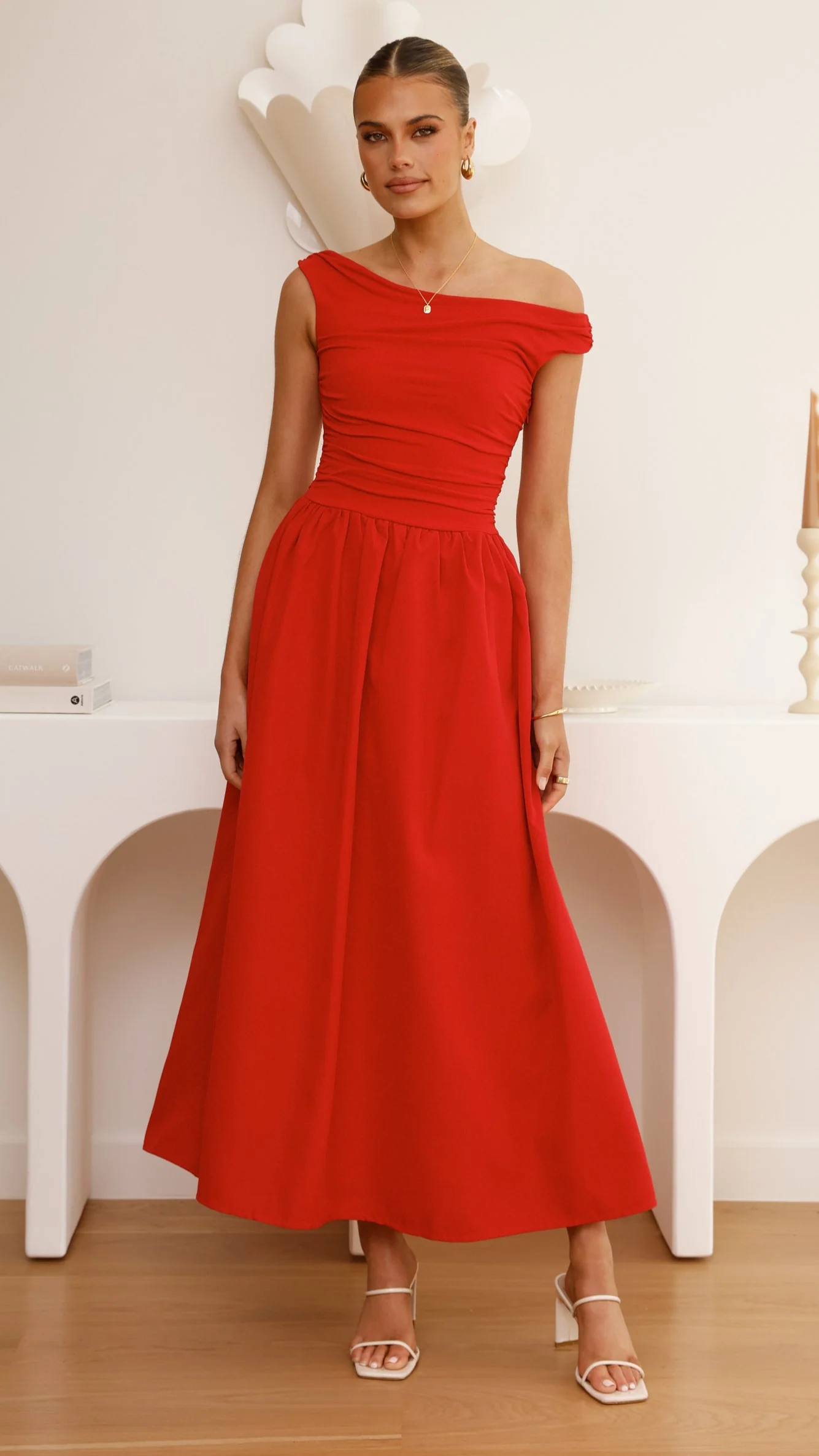 Immy Midi Dress - Red