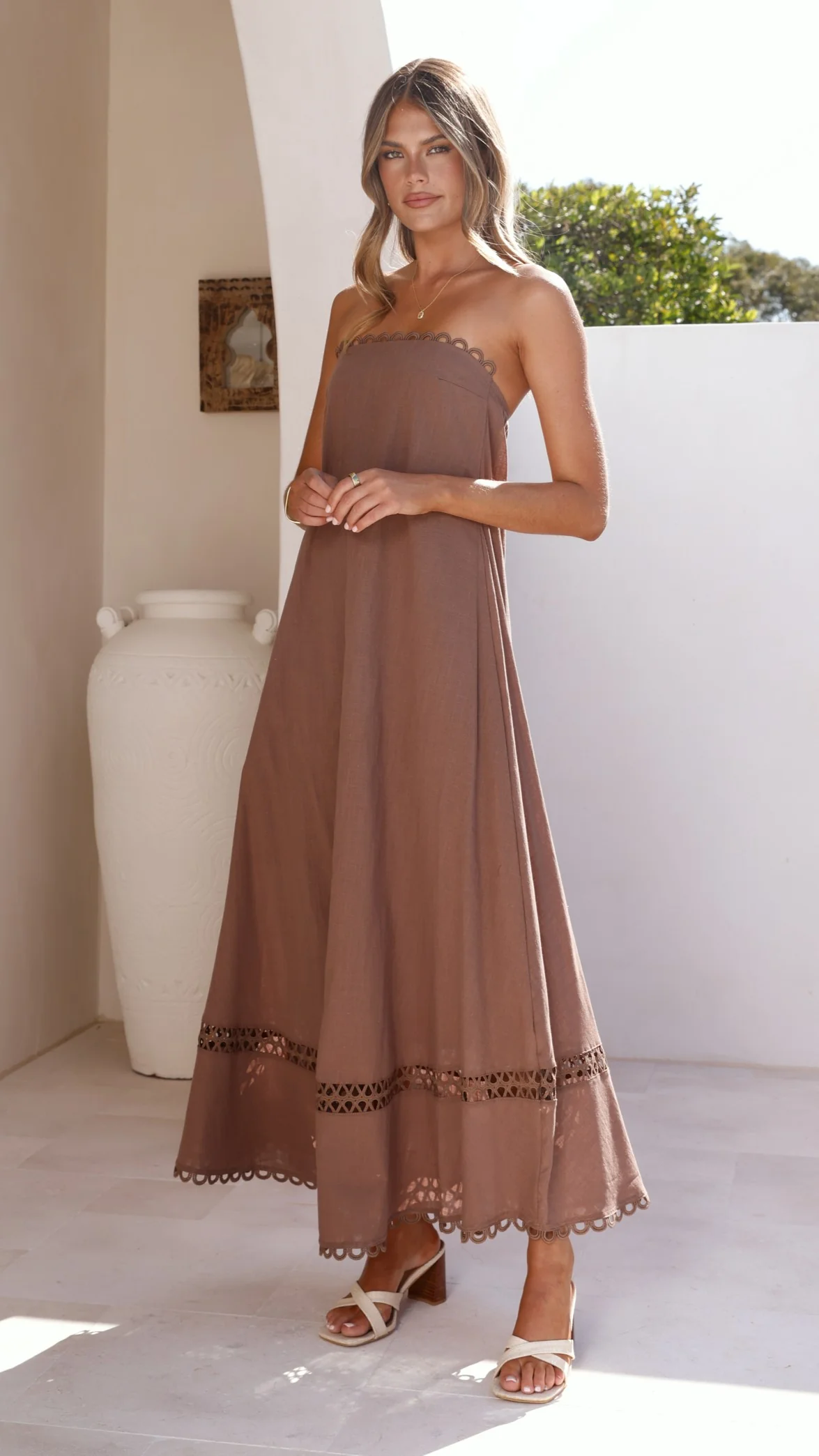 Sandra Maxi Dress - Brown