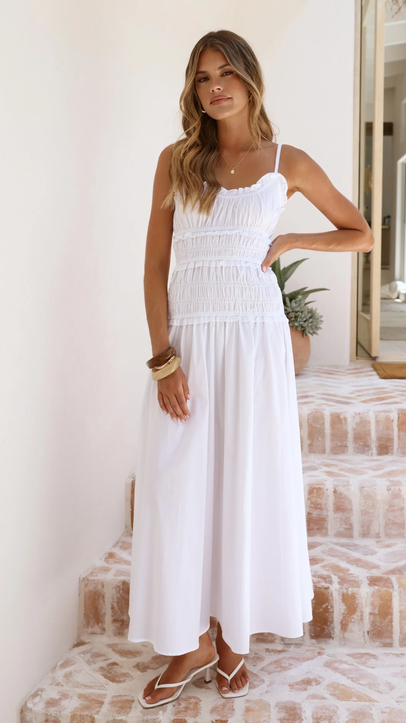 Vida Maxi Dress - White