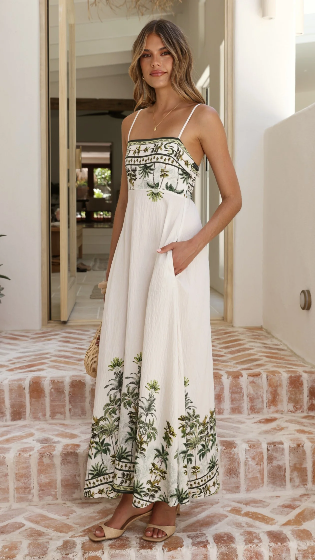 Jaylene Maxi Dress - Palm Garden