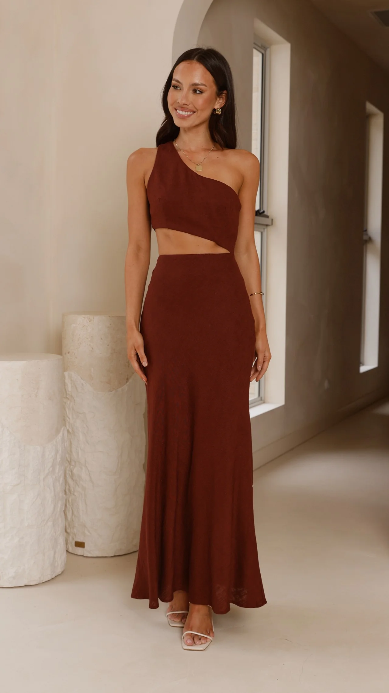 Abia Maxi Dress - Chocolate