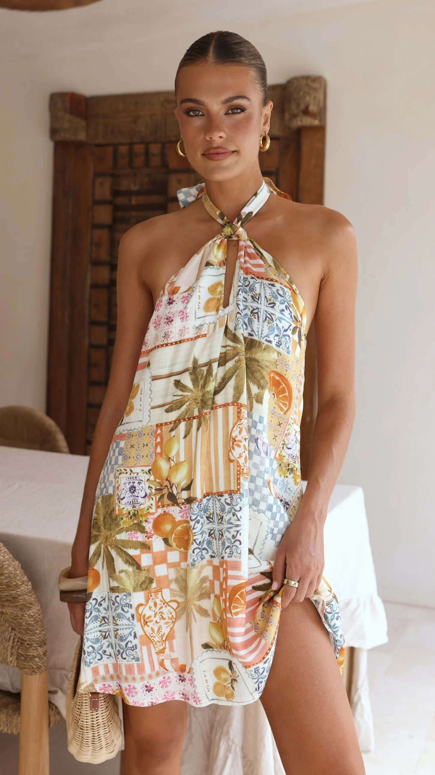 Maja Mini Dress - Las Palmas Print