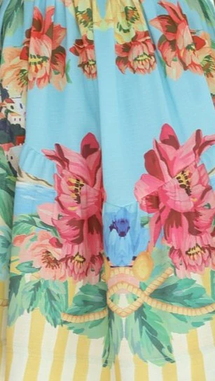 Talisha Mini Dress - Positano Blue