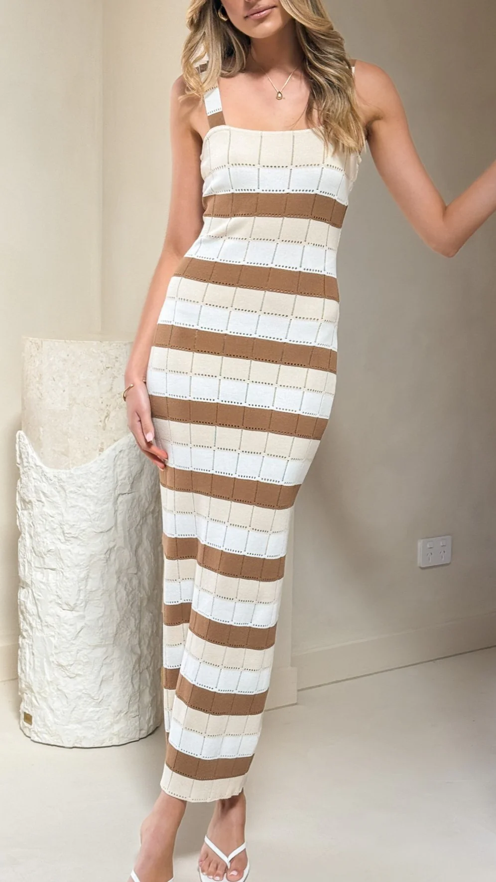 Mikayla Midi Dress - Chocolate