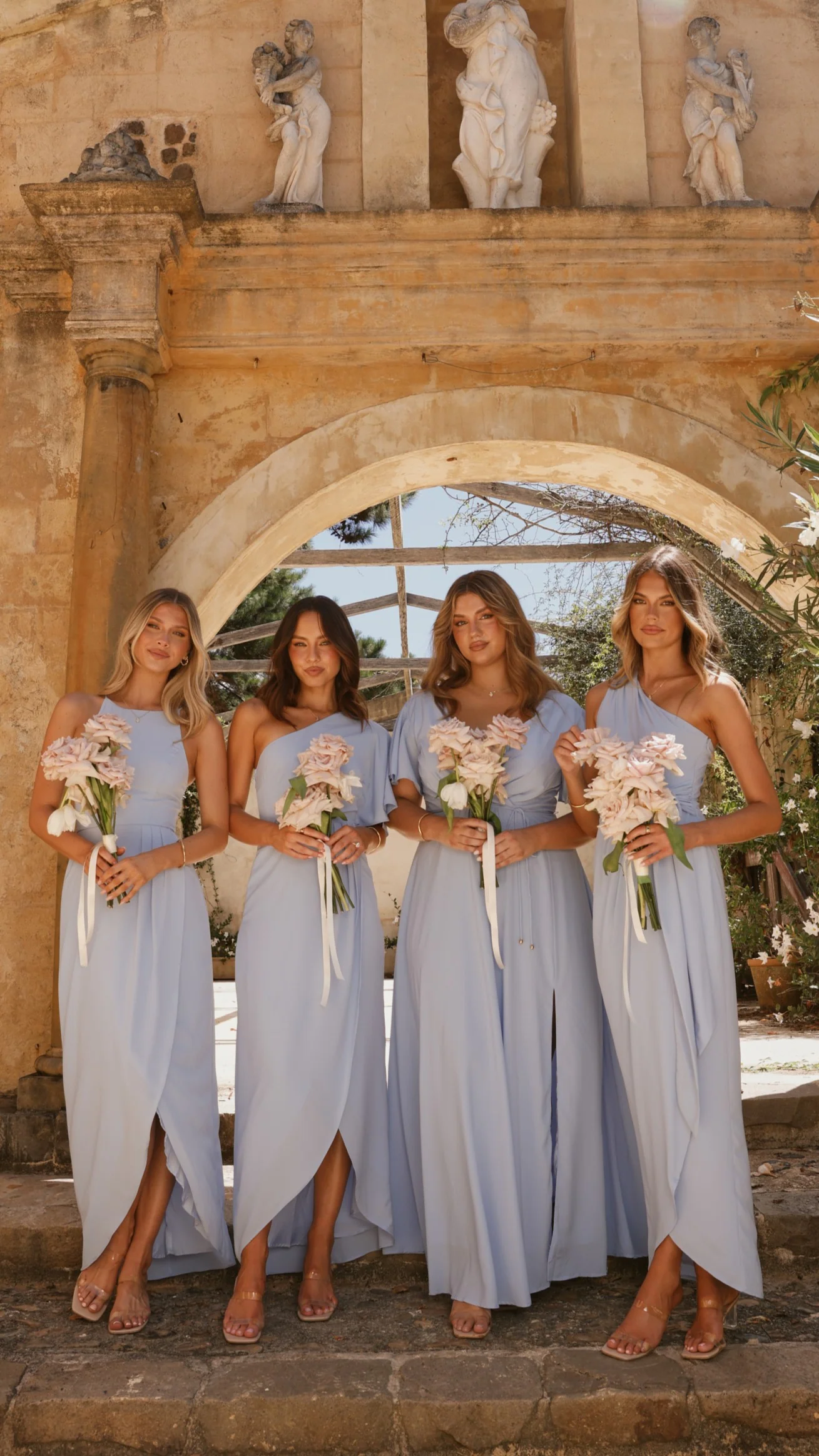 Genevieve Boat Neck Maxi Dress - Blue