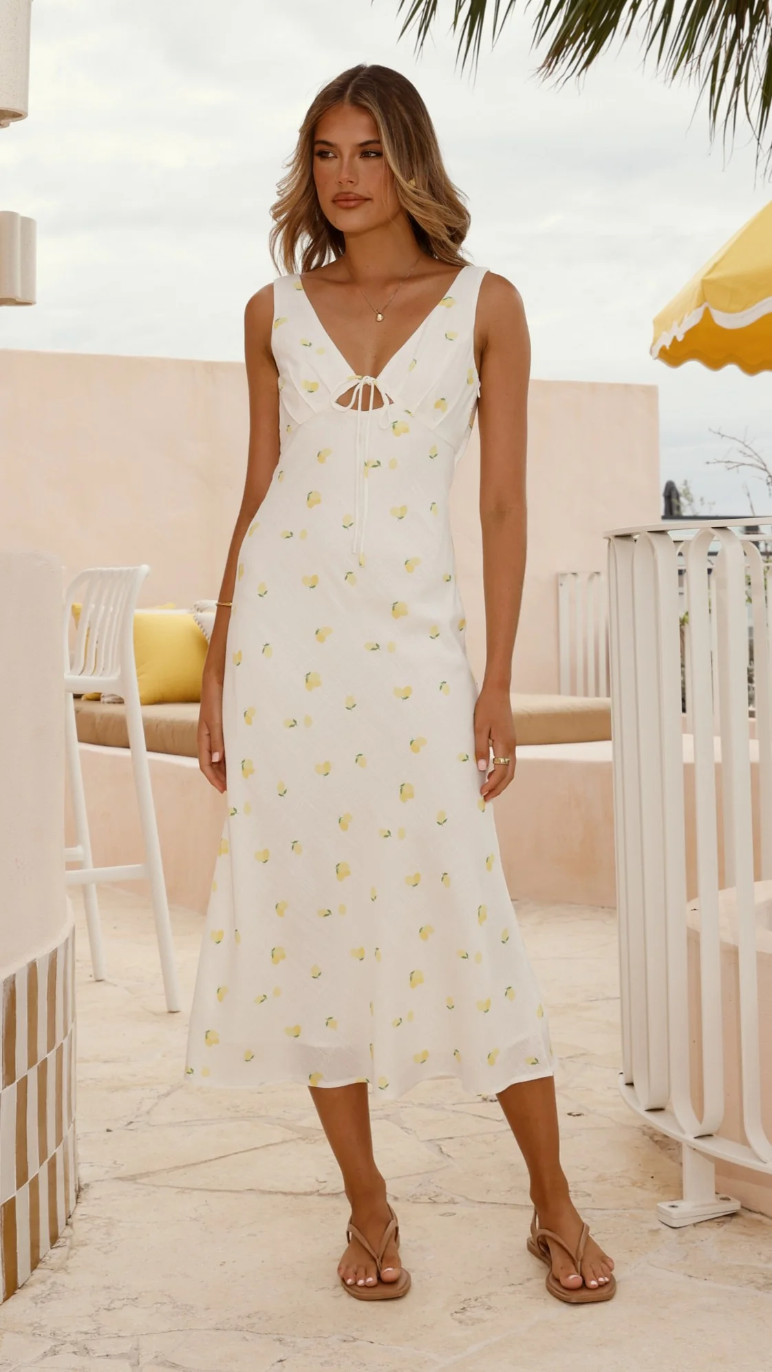 Lola Midi Dress - Limone