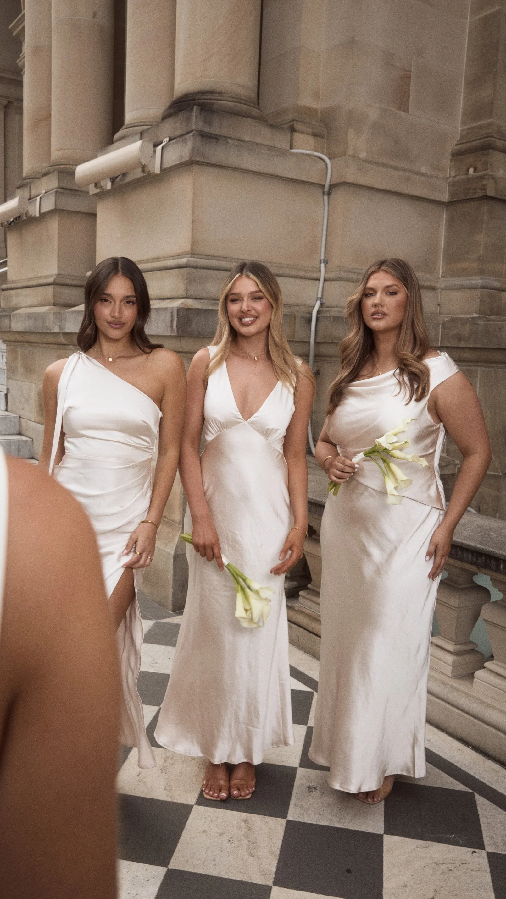 Halle One Shoulder Maxi Dress - Champagne