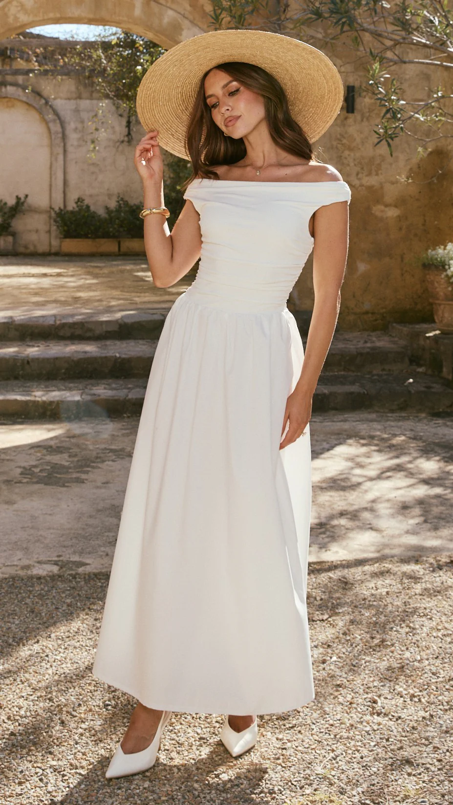 Immy Midi Dress - White