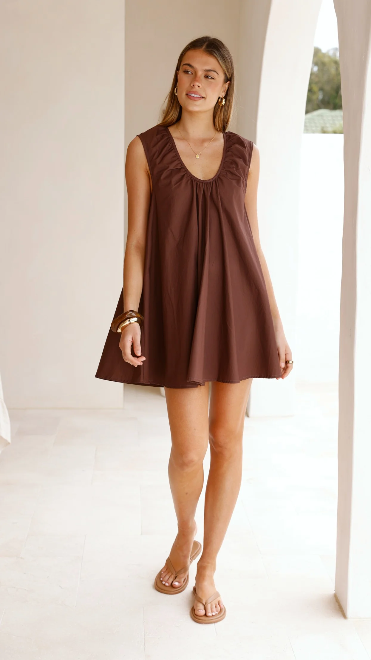 Vanessa Mini Dress - Chocolate