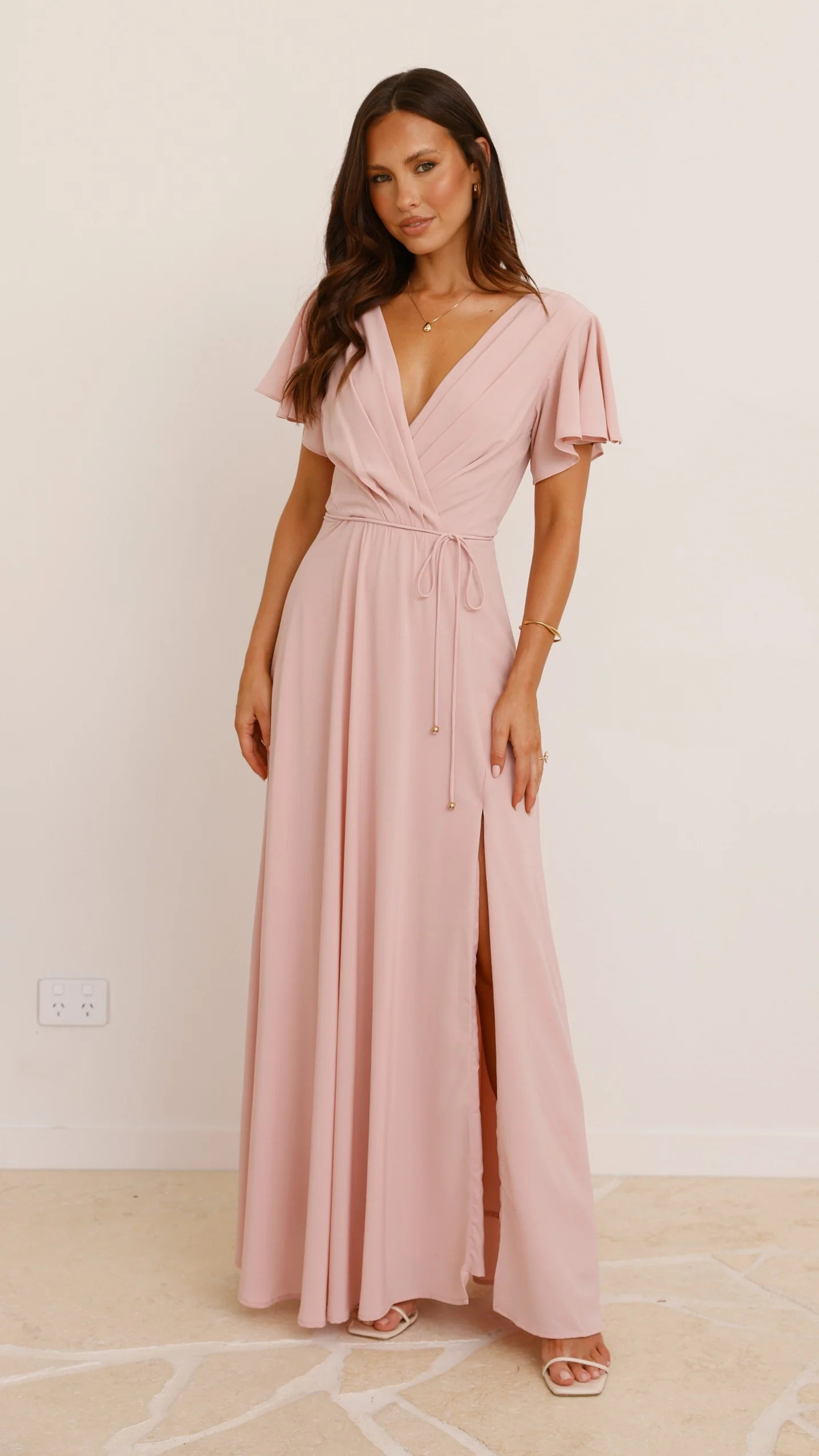 Charlize Maxi Dress - Dusty Pink