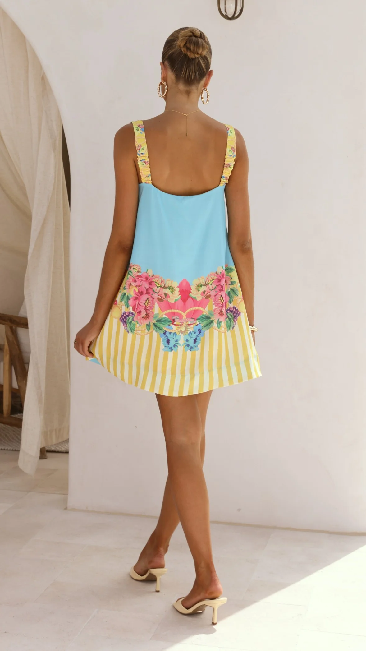Gianna Mini Dress - Positano Blue