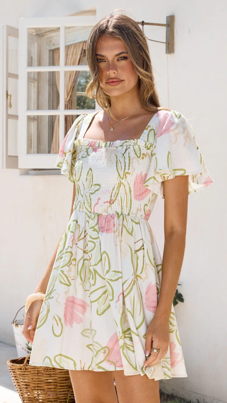 Molly Mini Dress - Primavera Print