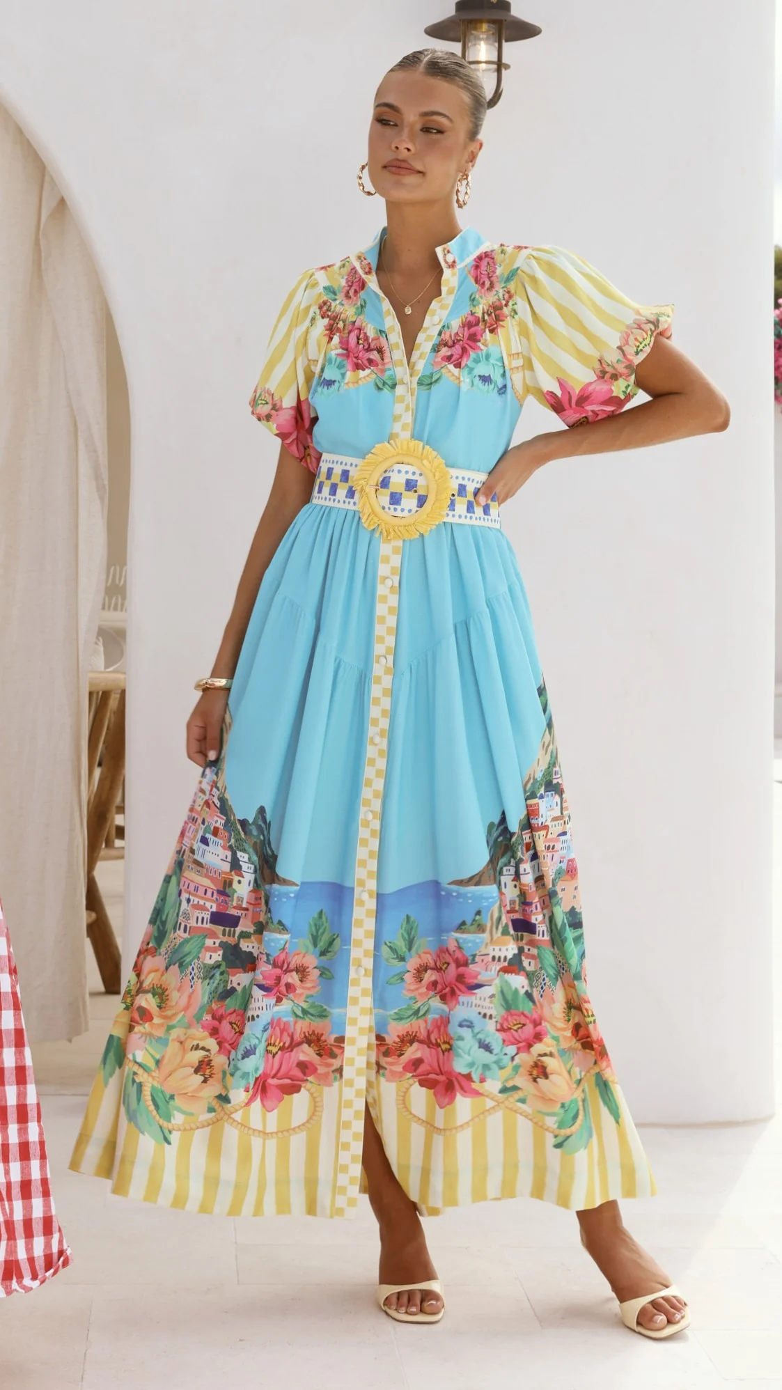 Bloom Maxi Dress - Positano Blue