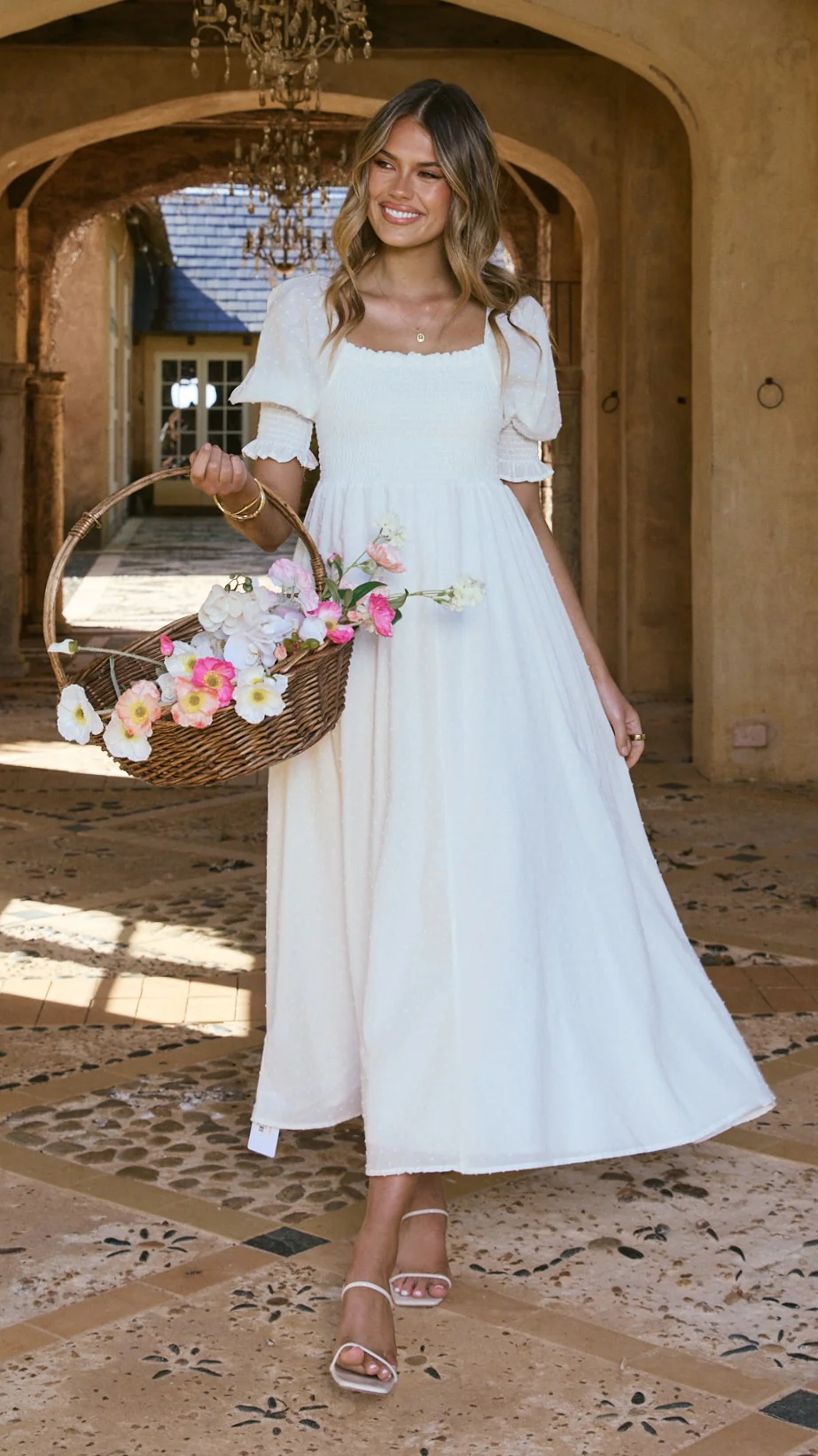 Cierra Midi Dress - White