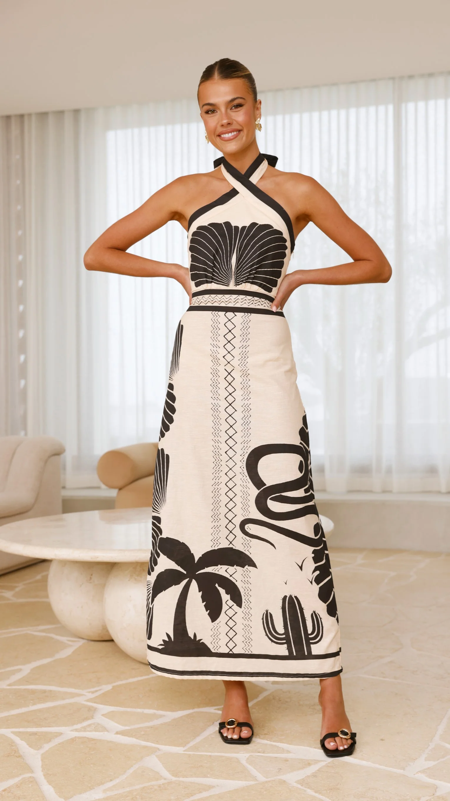 Boe Halter Maxi Dress - Palm Canyon