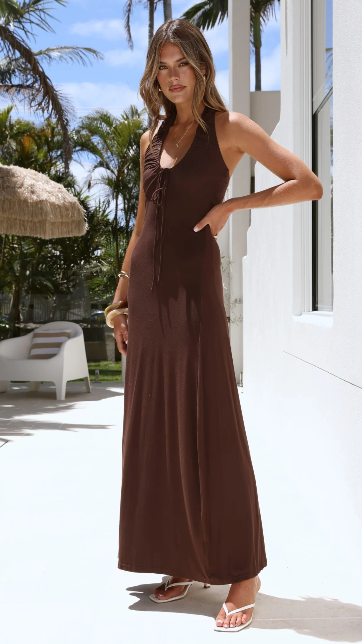 Toryah Maxi Dress - Brown