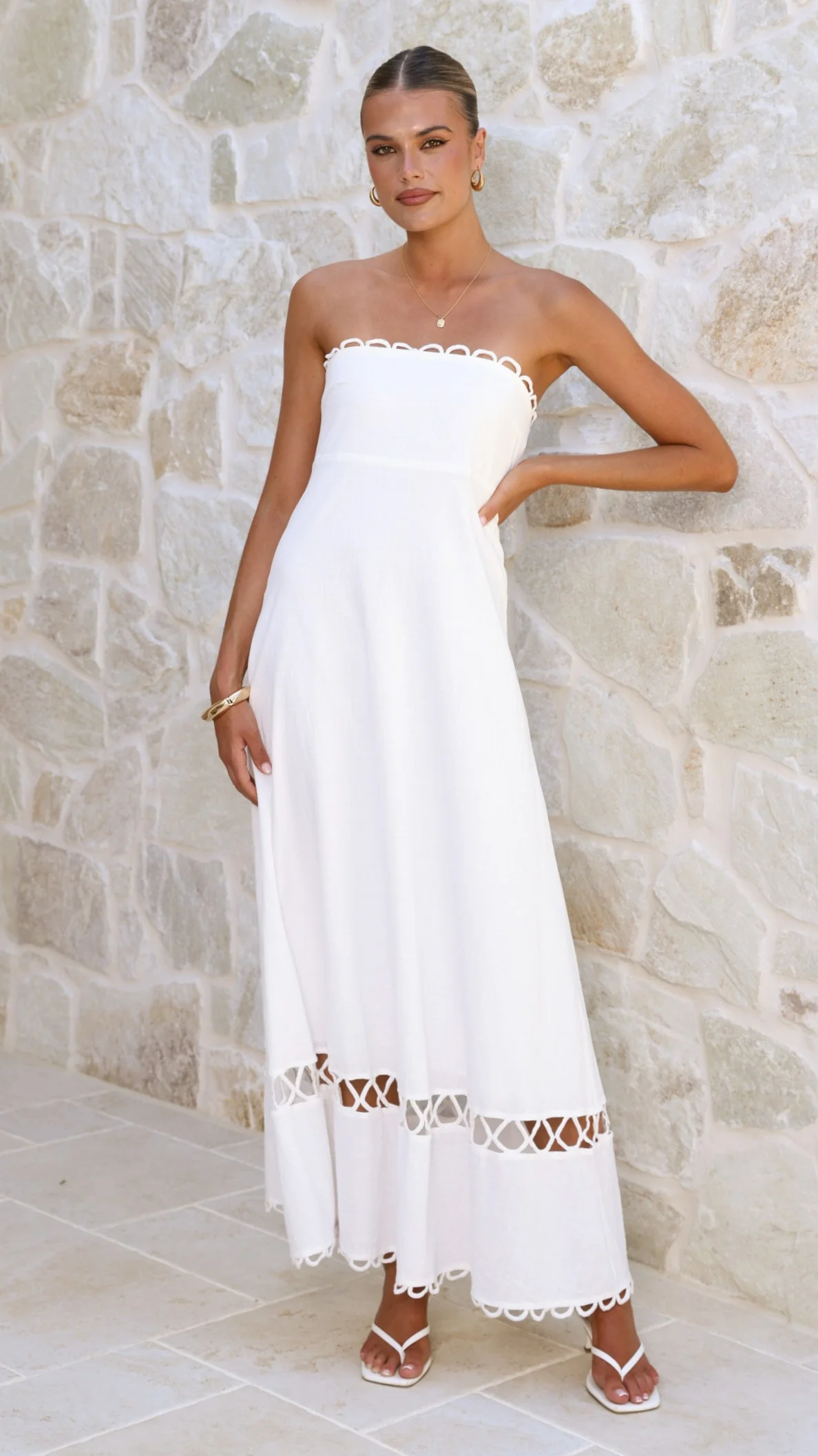 Caressa Maxi Dress - White