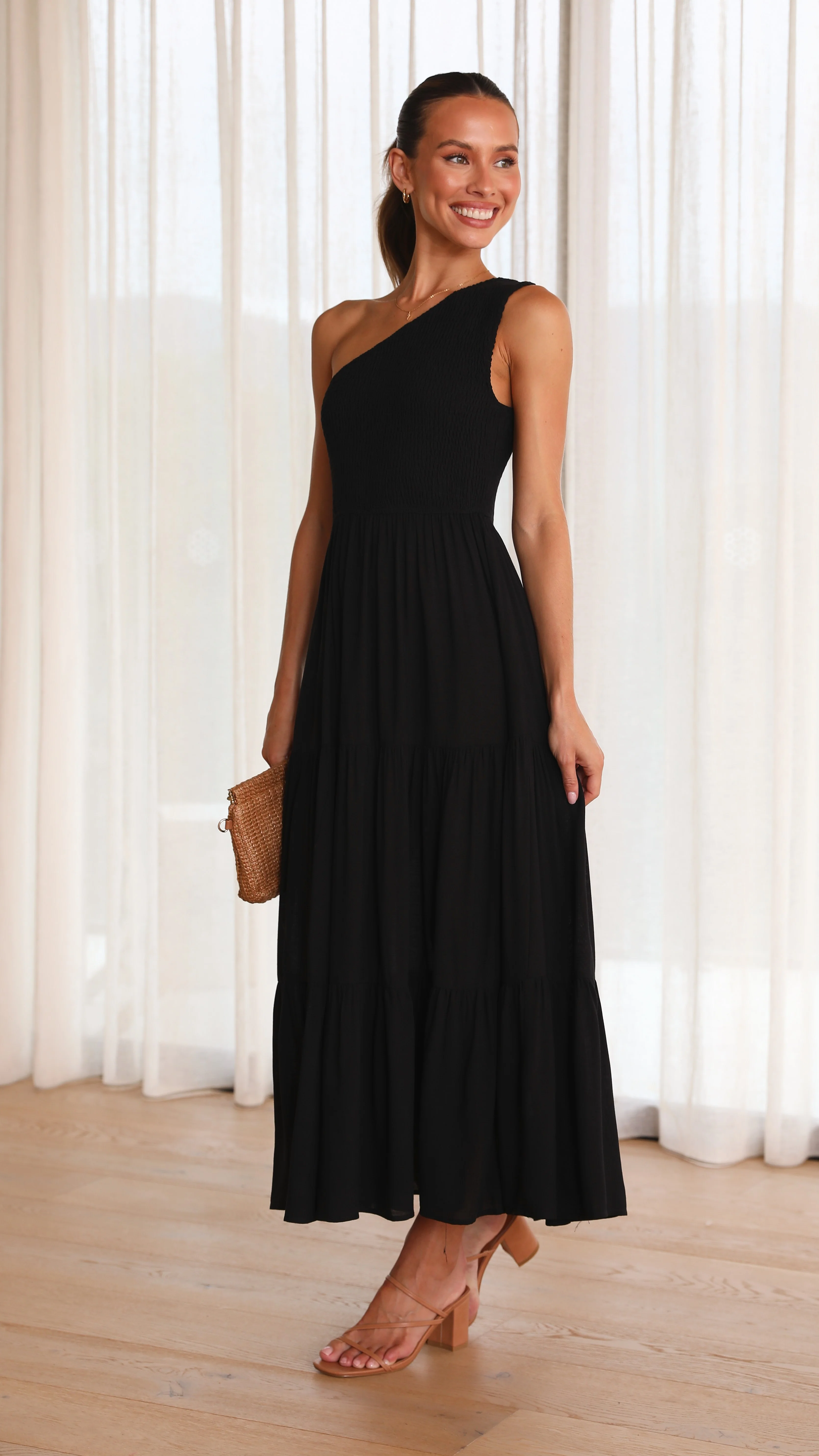 Cassy Midi Dress - Black