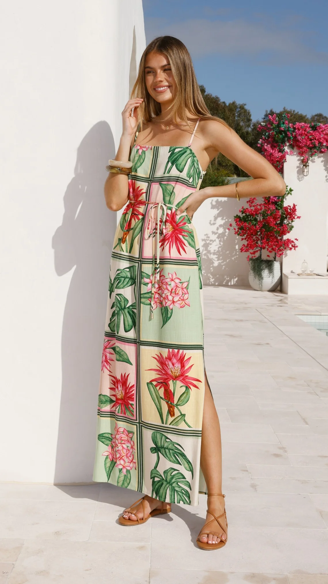 Elora Maxi Dress - Tropical Bloom