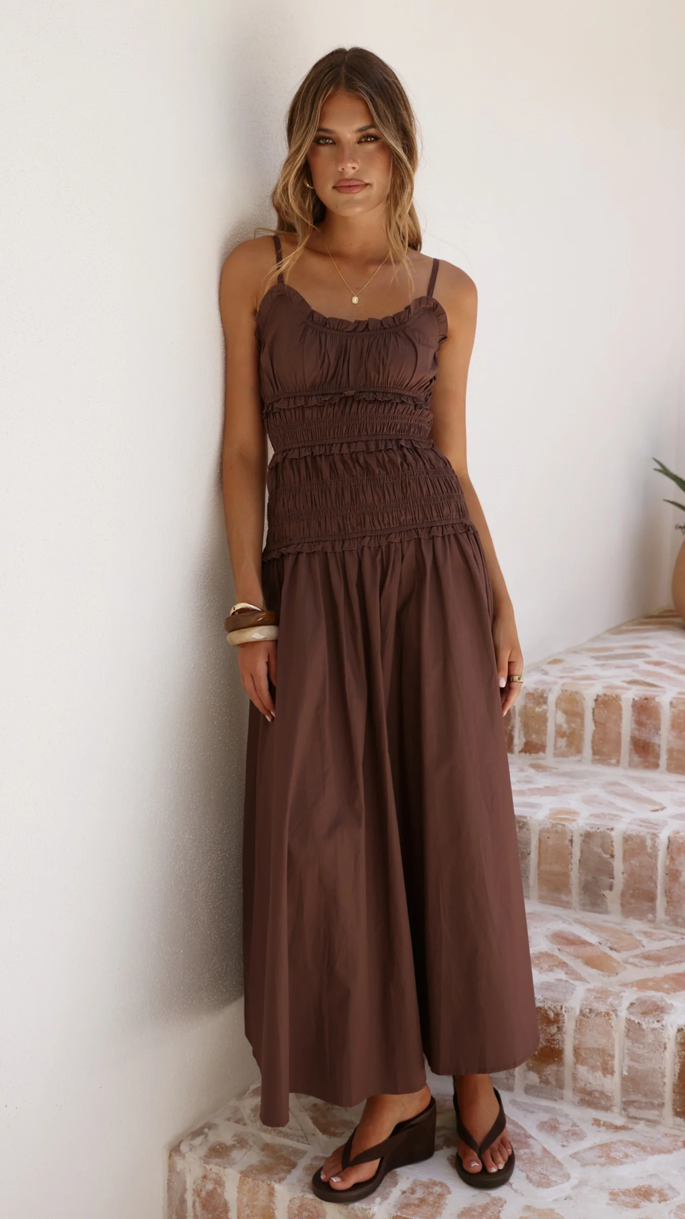 Vida Maxi Dress - Brown