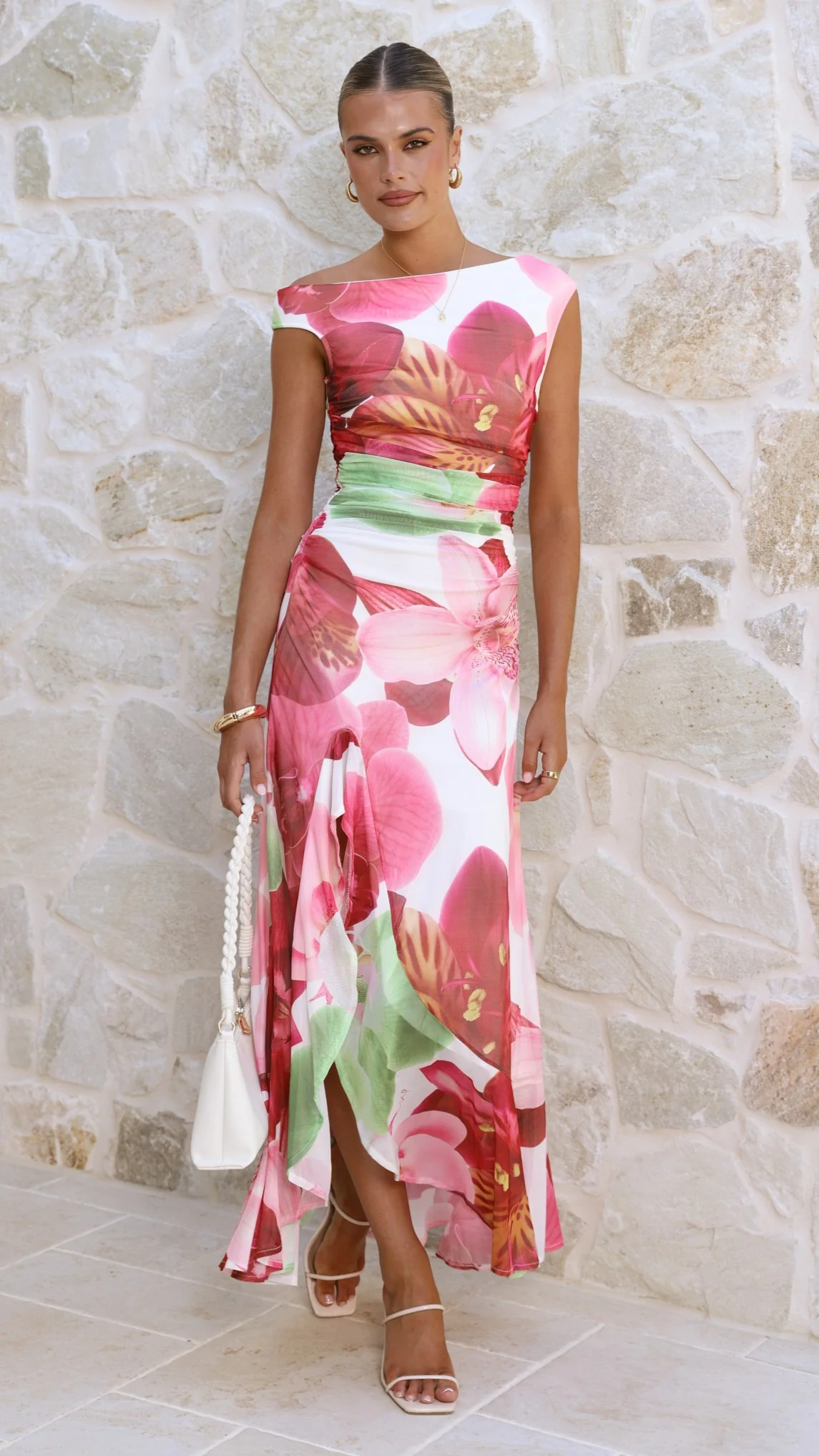 Amity Maxi Dress - Pink/Green Floral