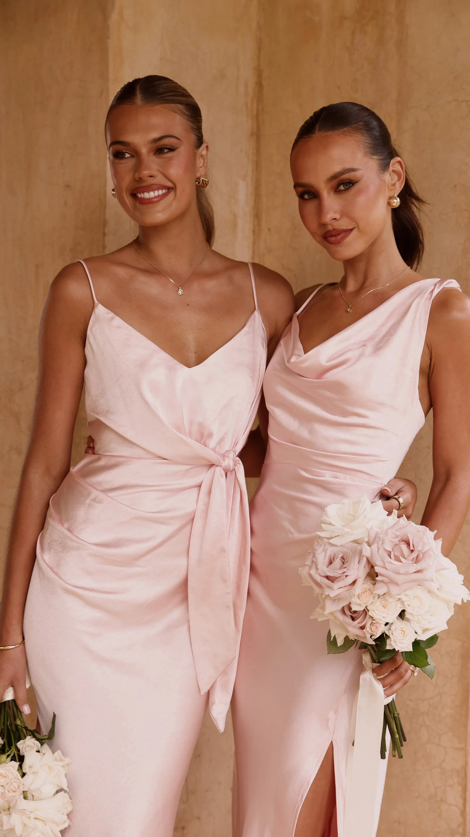 Iris Asymmetrical Maxi Dress - Pink