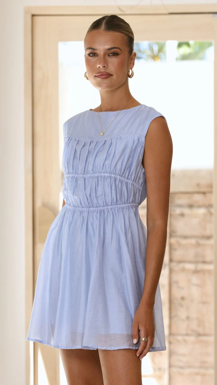 Masha Mini Dress - Blue