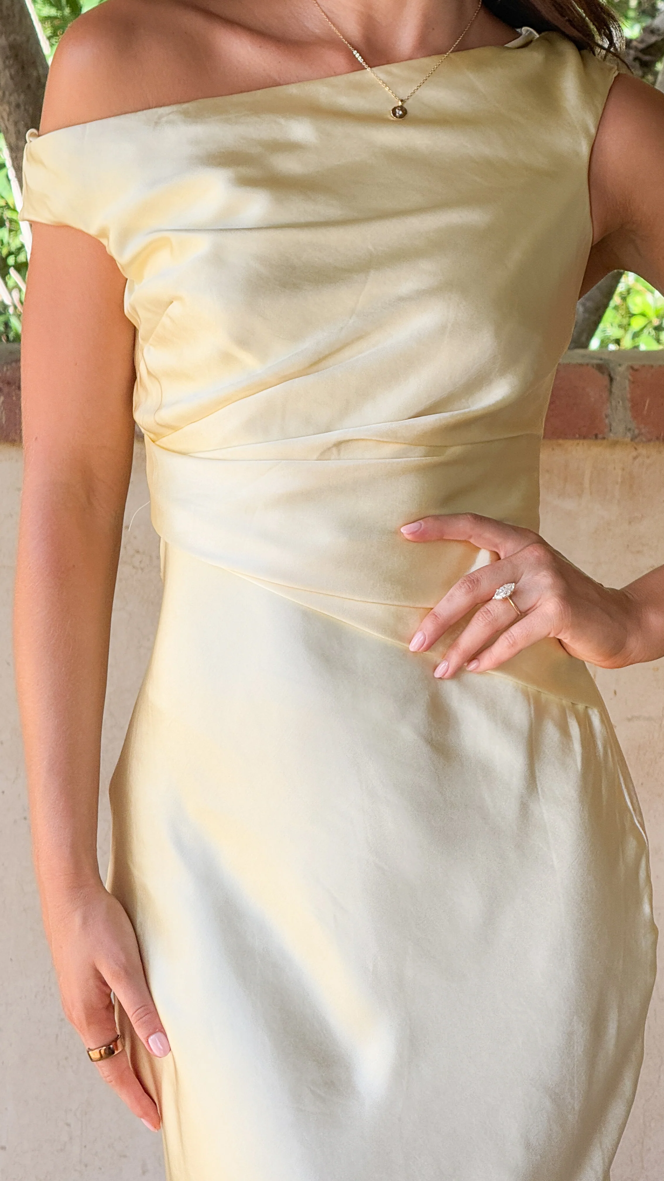 Auria Off Shoulder Maxi Dress - Yellow