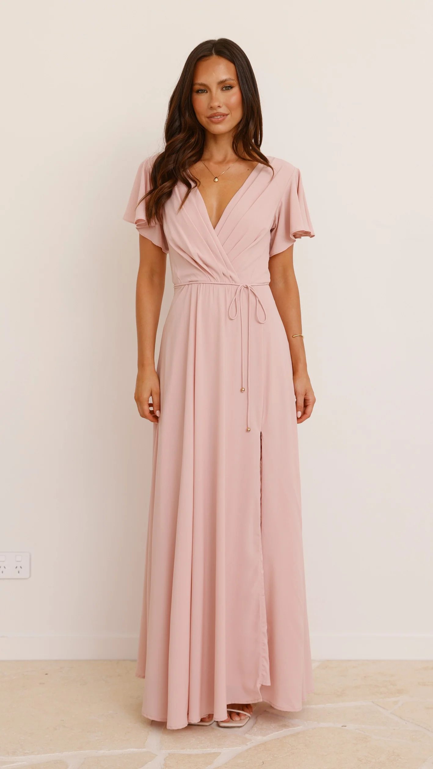 Charlize Maxi Dress - Dusty Pink