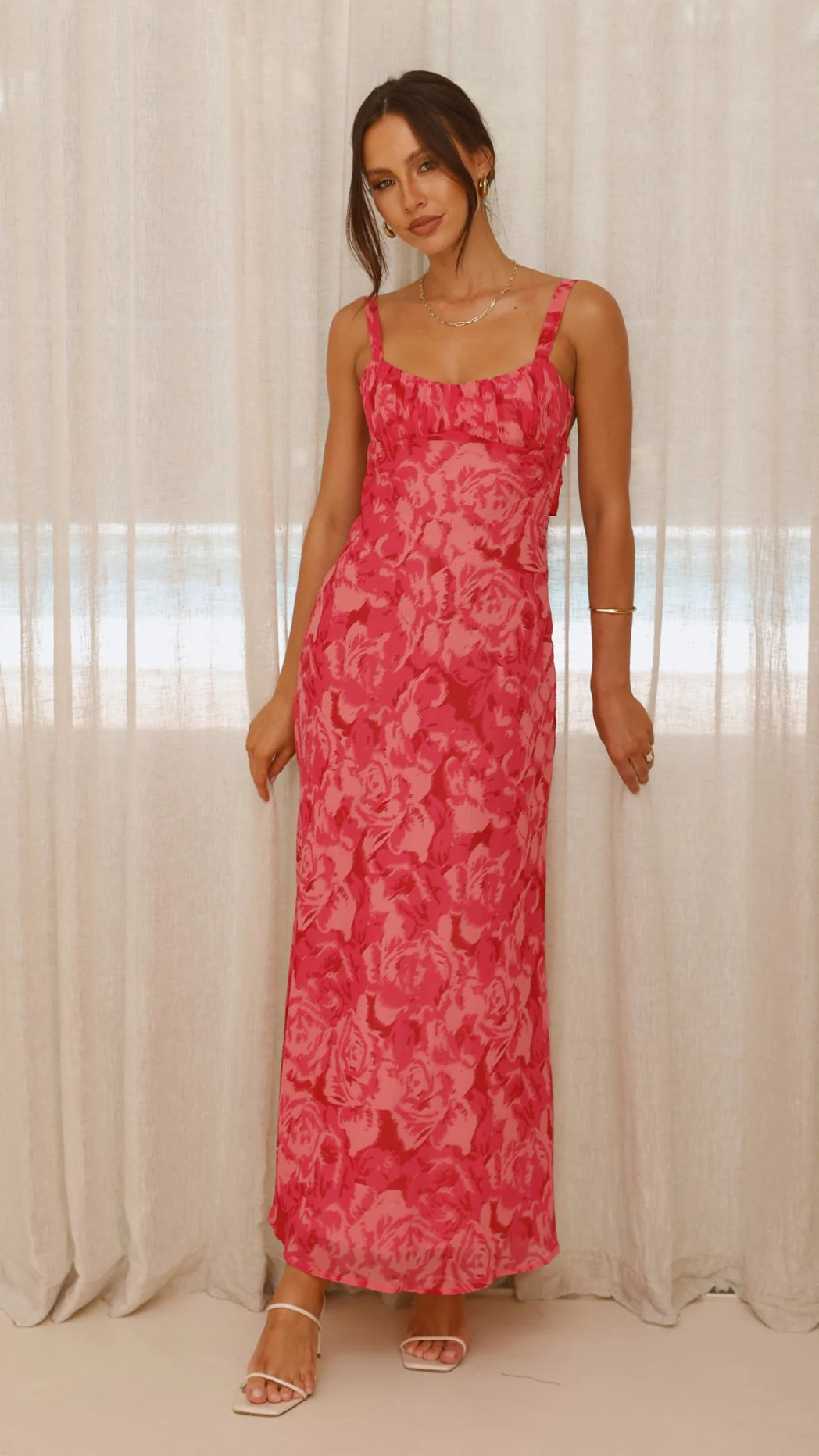 Margo Midi Dress - Pink Floral