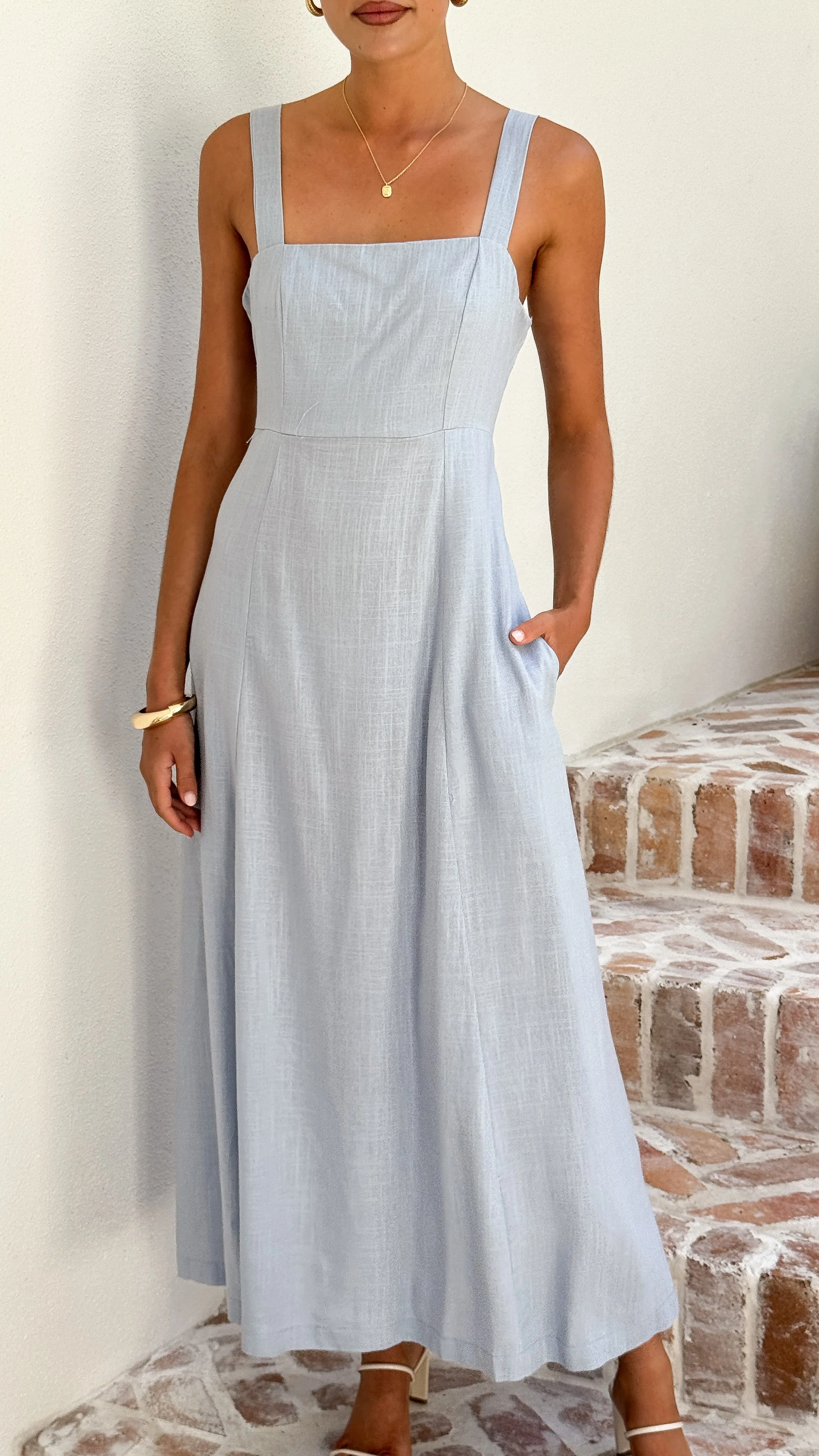 Zina Maxi Dress - Blue