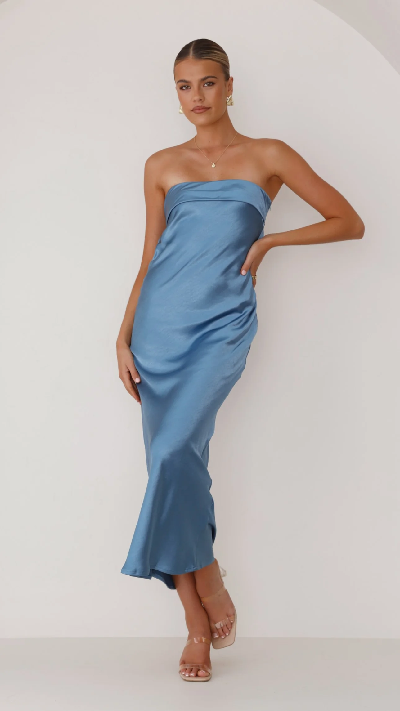 Gisele Maxi Dress - Steel Blue