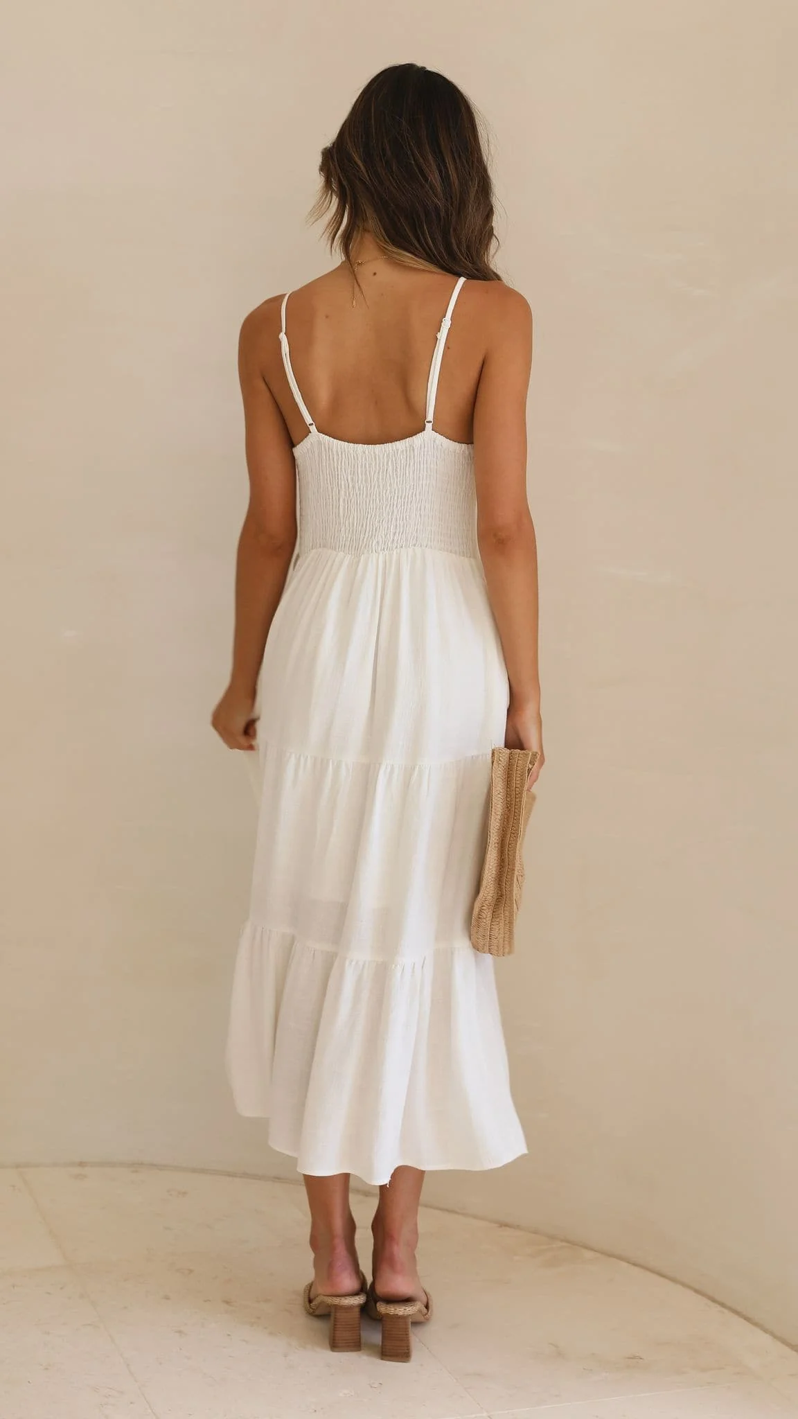 Zoey Midi Dress - White