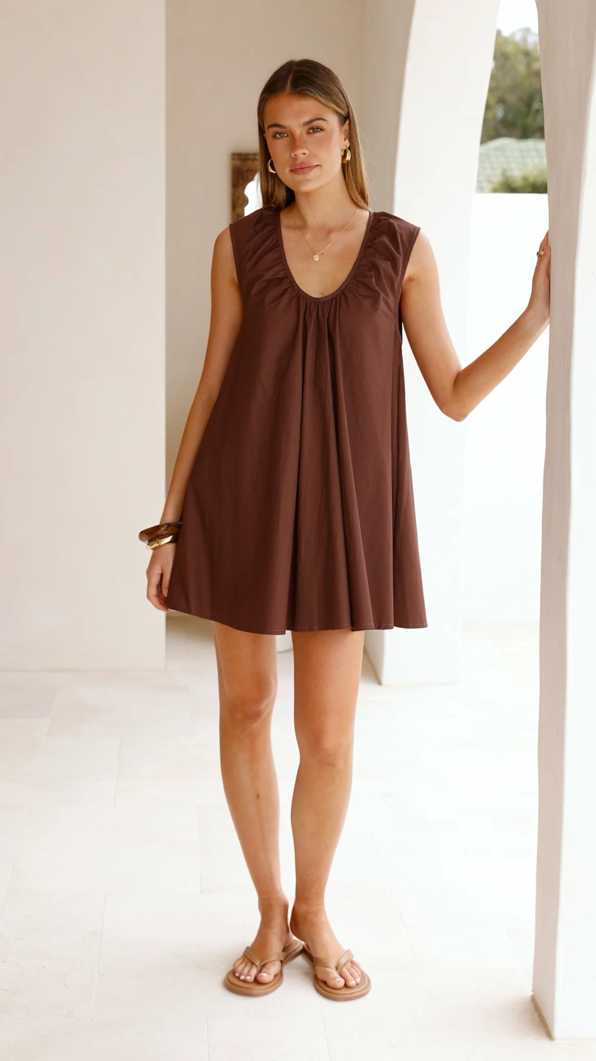 Vanessa Mini Dress - Chocolate
