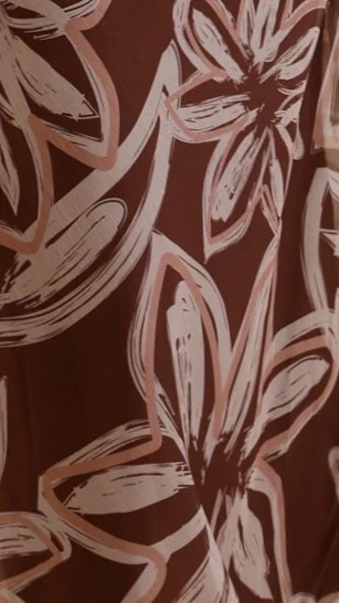 Adrianna Midi Dress - Brown Floral