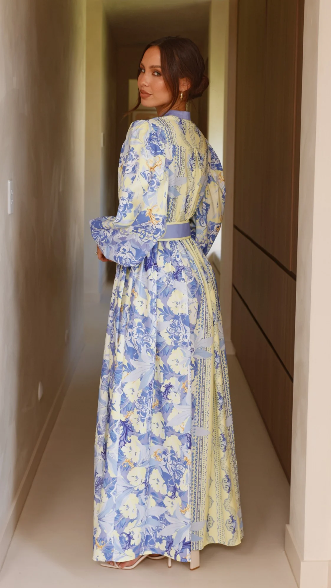 Kalliope Maxi Dress - Blue/Yellow